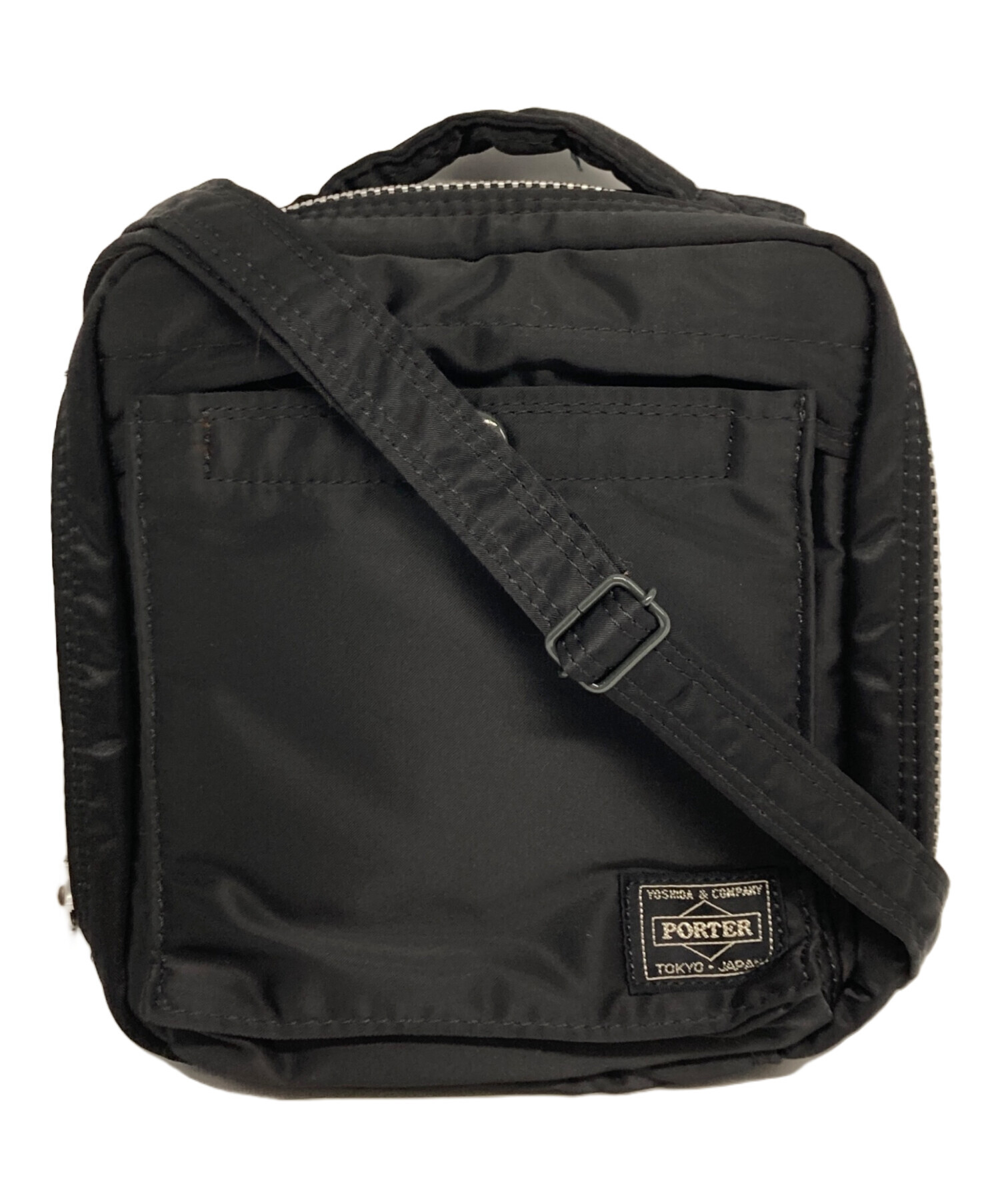 未使用級 ポーター タンカー ショルダーバッグ ロゴ 斜め掛け ユニセックス 黒 未使用級 ポーター タンカー ショルダーバッグ ロゴ 斜め掛け ユニ