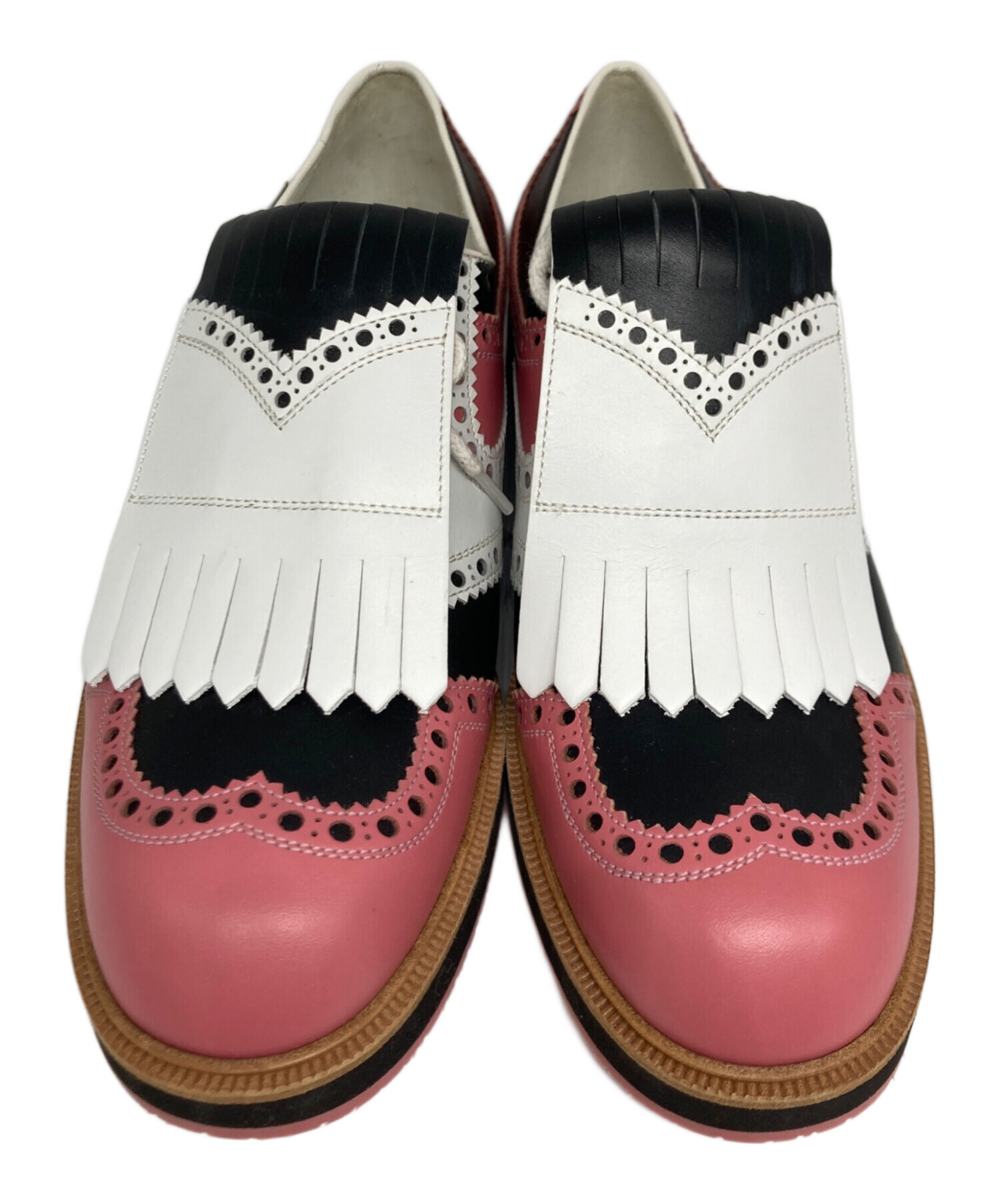 中古・古着通販】GUCCI (グッチ) キルト付 ゴルフ シューズ ピンク