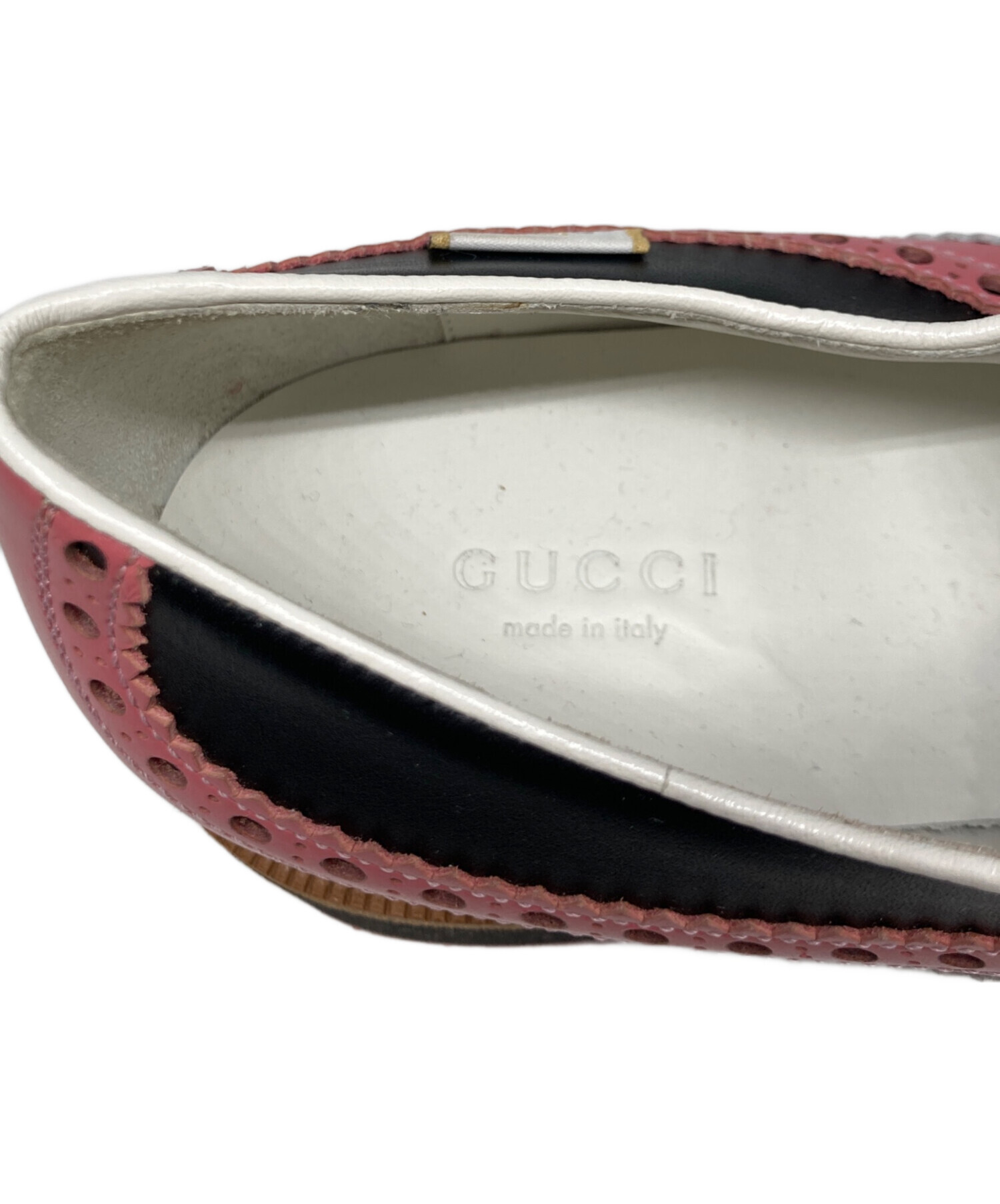 中古・古着通販】GUCCI (グッチ) キルト付 ゴルフ シューズ ピンク