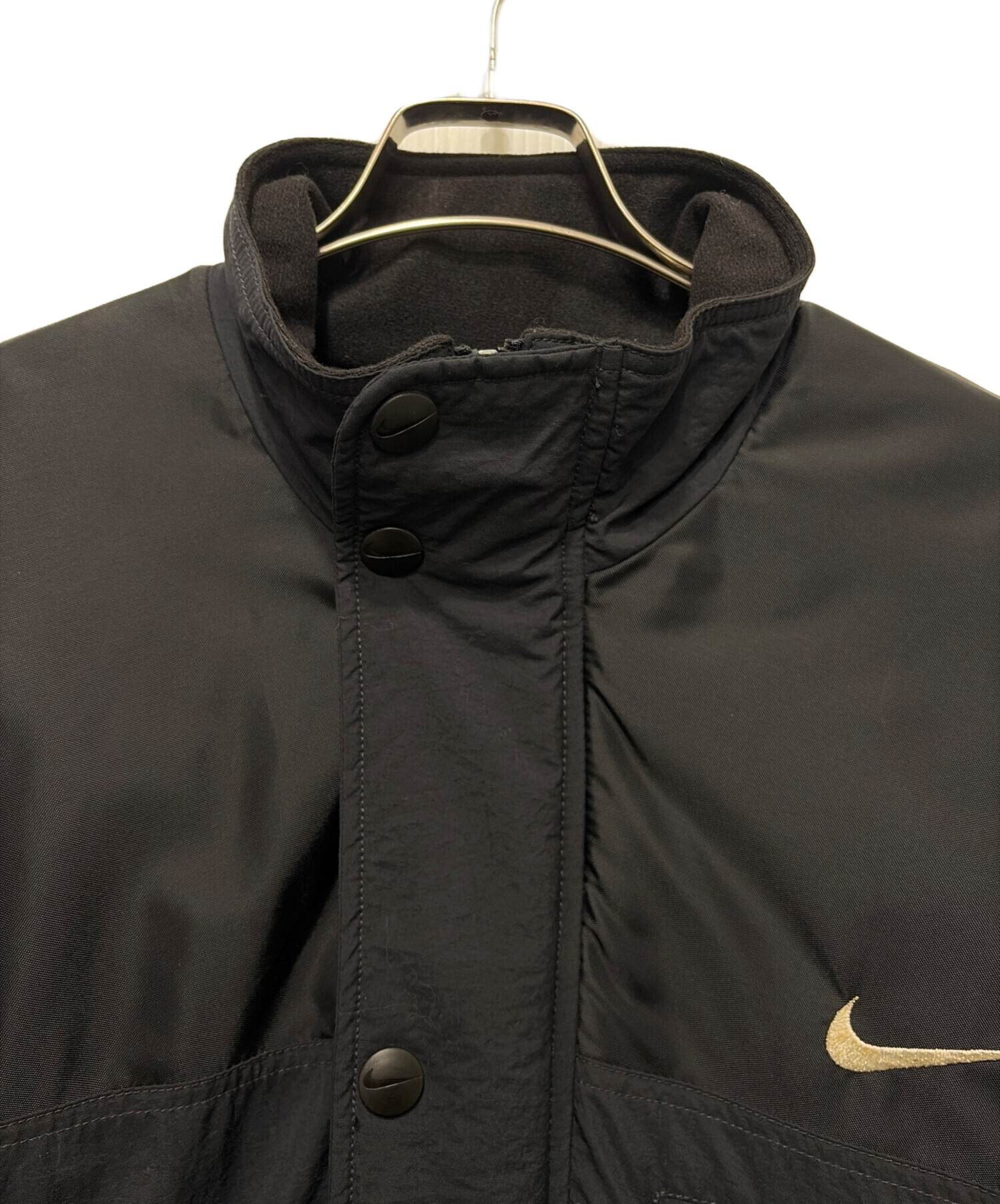 中古・古着通販】NIKE (ナイキ) 中綿ナイロンジャケット ブラック