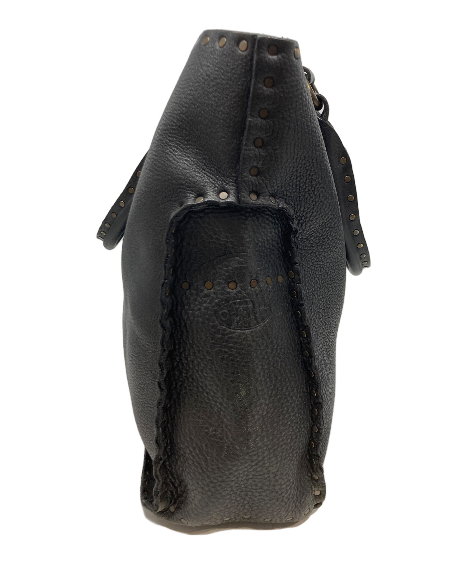 中古・古着通販】CELINE (セリーヌ) スタッズブギーバッグ ブラック