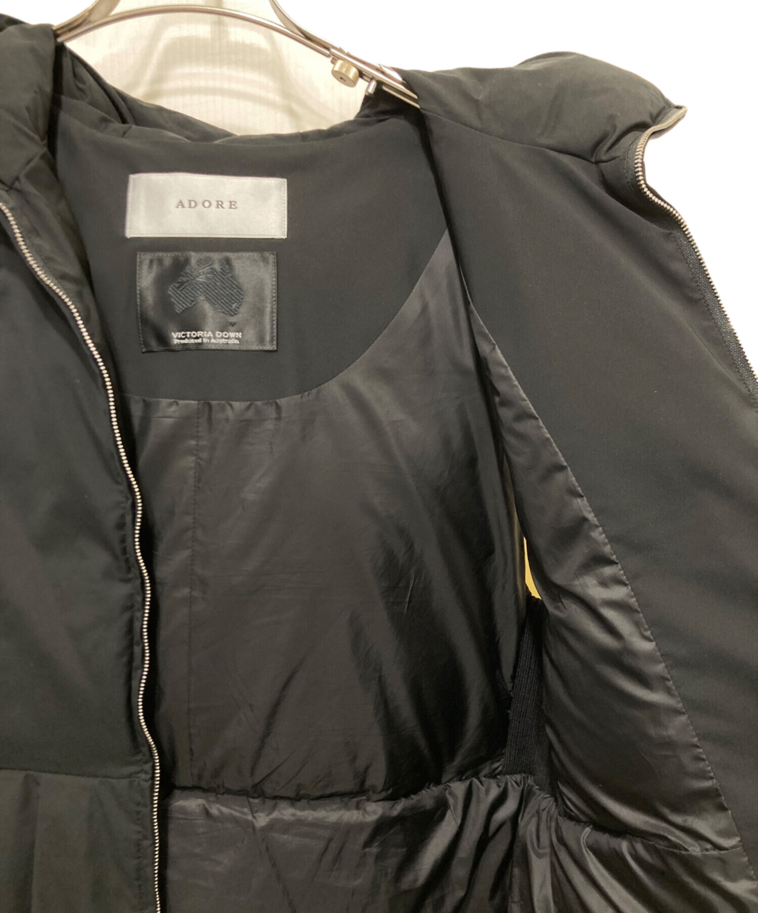 中古・古着通販】ADORE (アドーア) パディッドダウンベスト ブラック