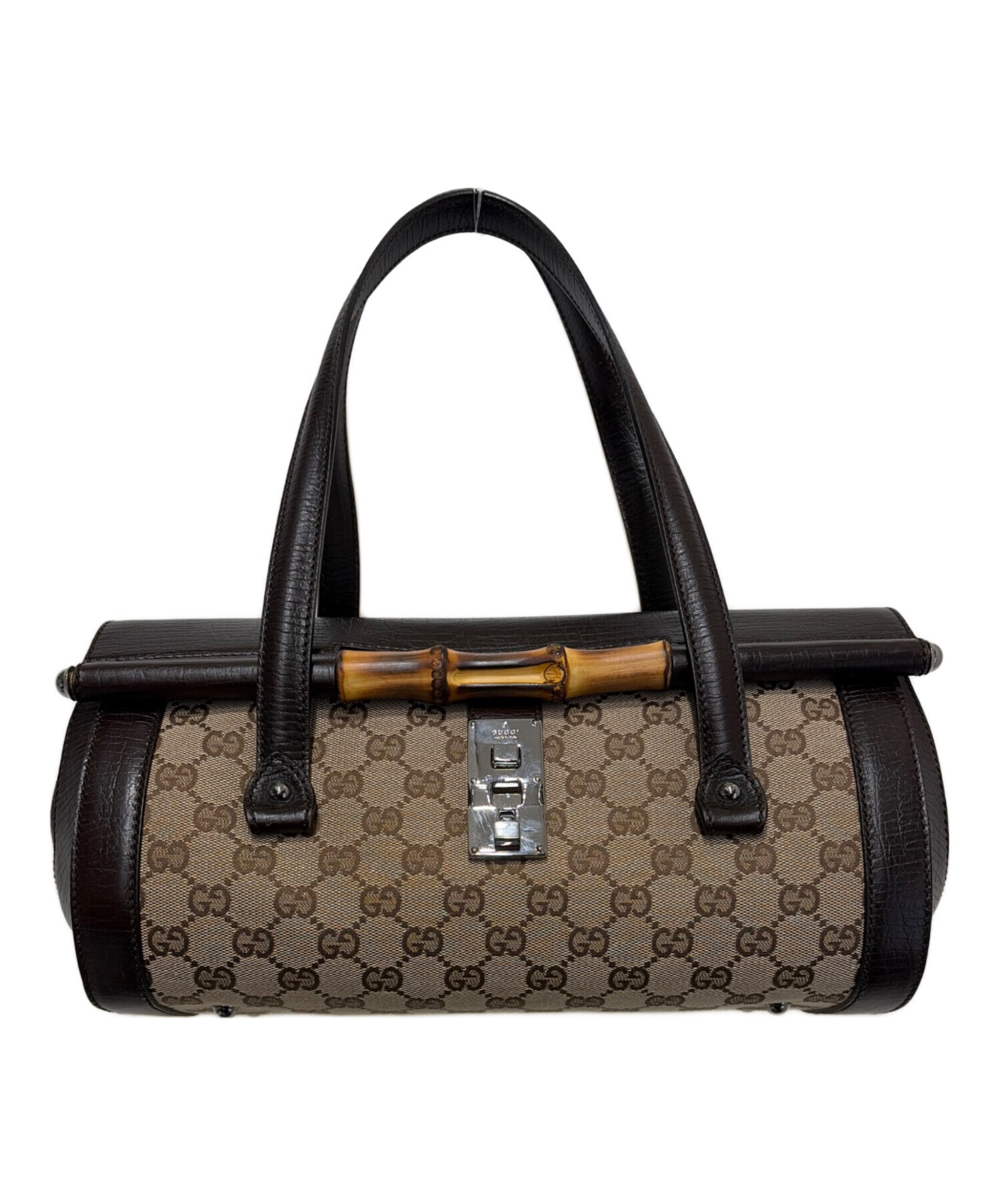 中古・古着通販】GUCCI (グッチ) バンブーミニボストンバッグ ベージュ