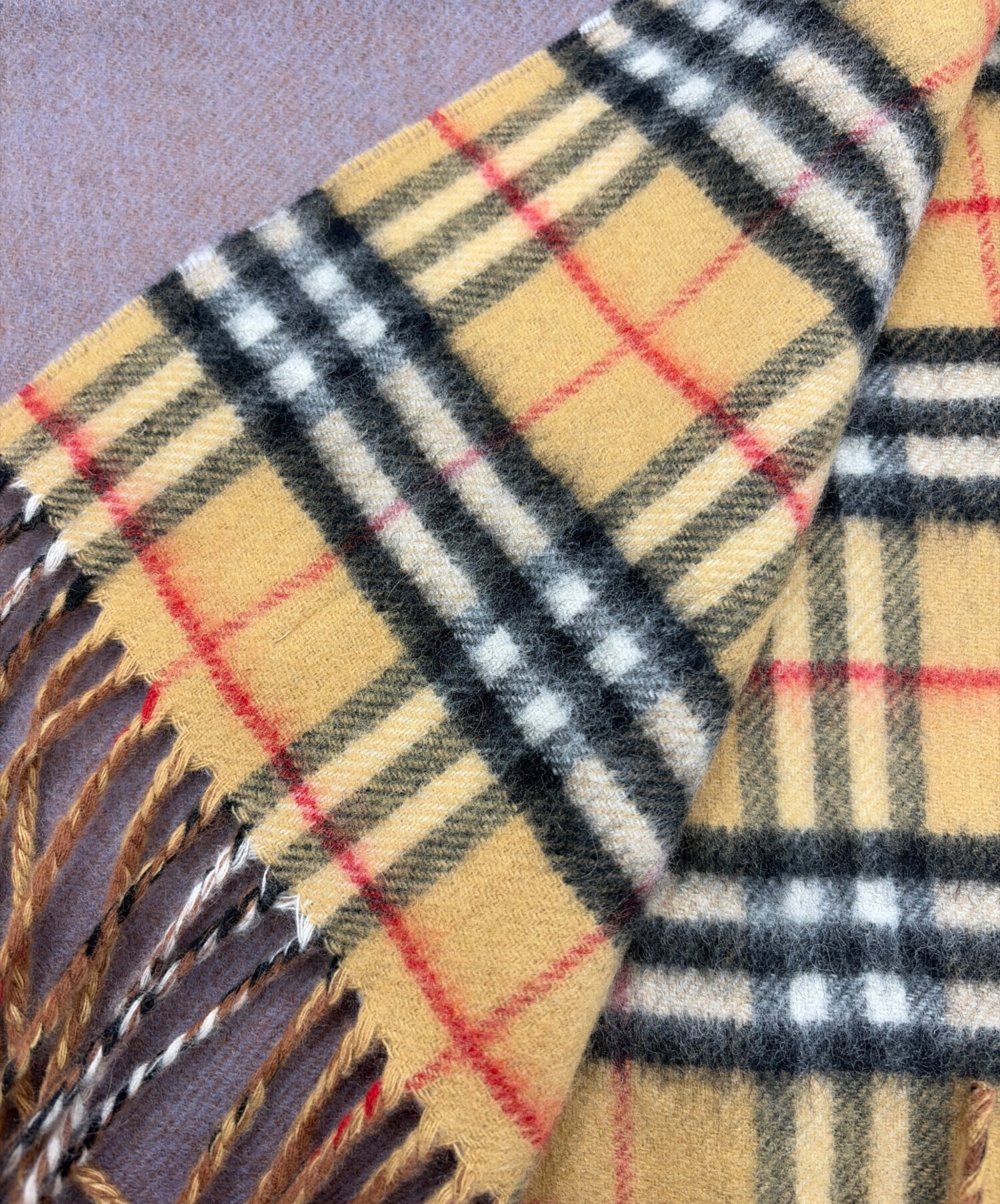 未使用バーバリー　マフラー　ノバチェック Burberry バーバリー ノバチェック カシミアマフラー