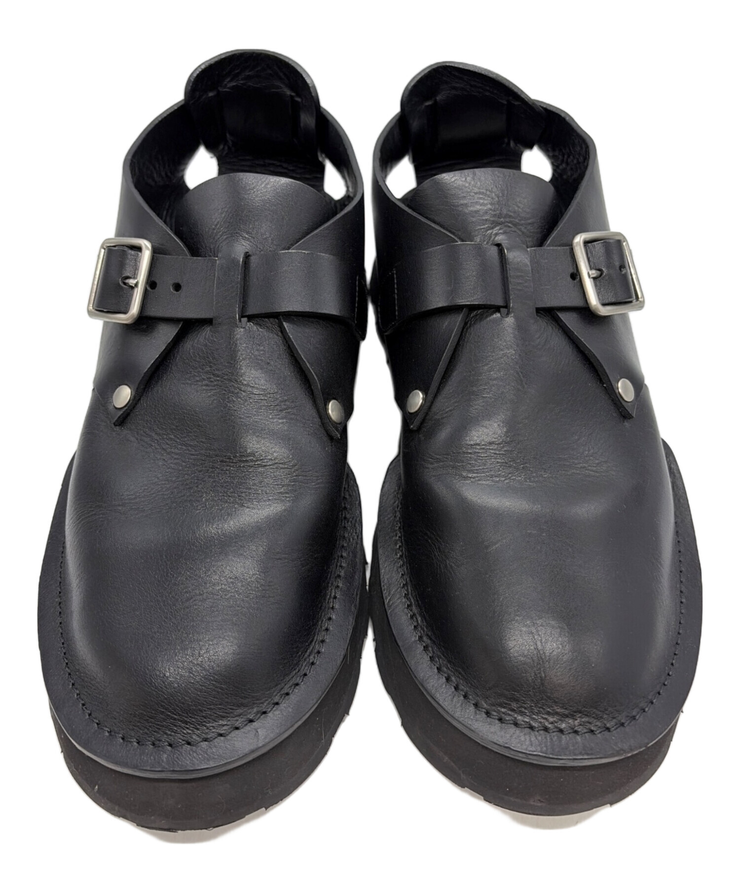 中古・古着通販】JIL SANDER (ジルサンダー) レザーモンクストラップ 