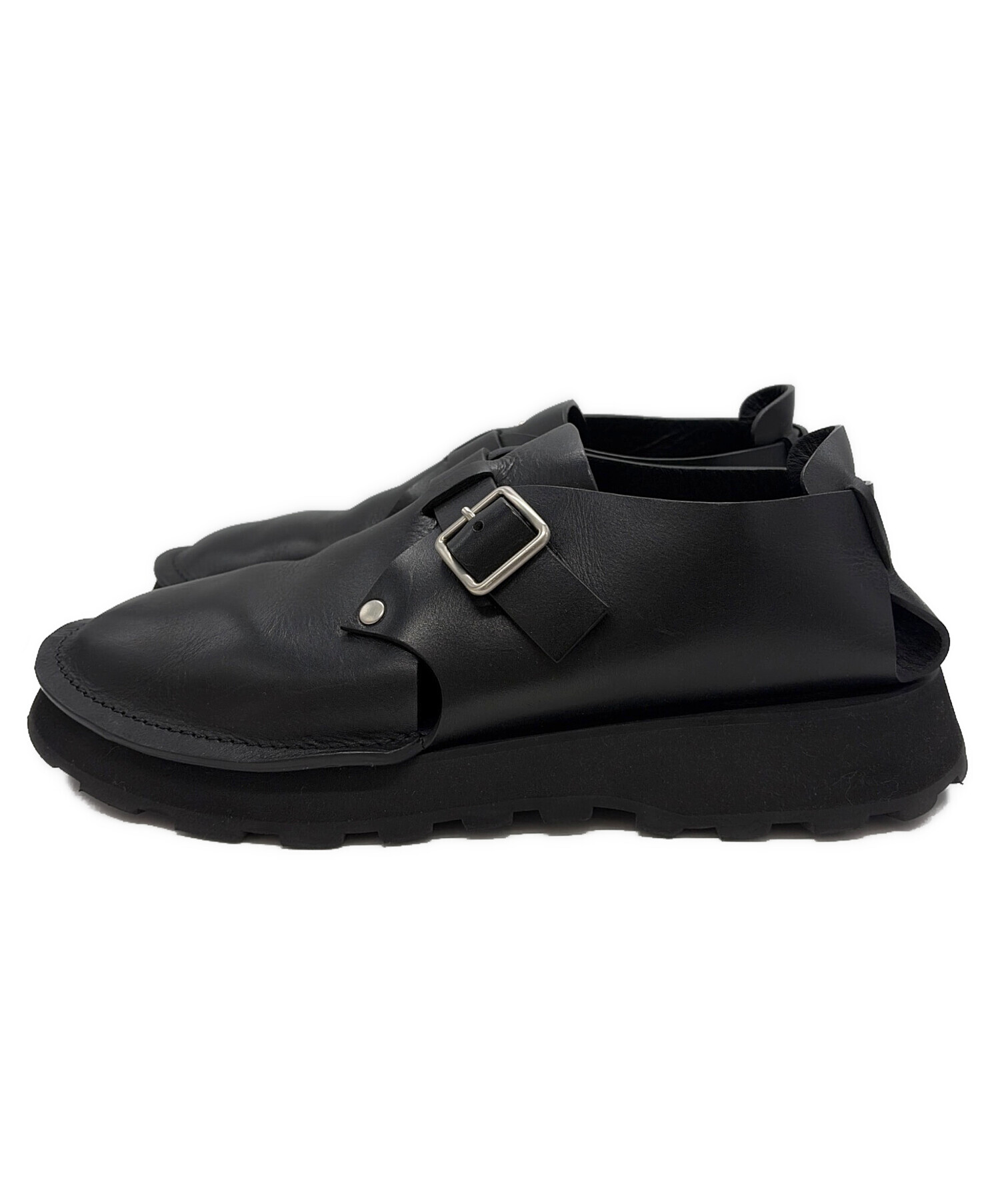 中古・古着通販】JIL SANDER (ジルサンダー) レザーモンクストラップ 