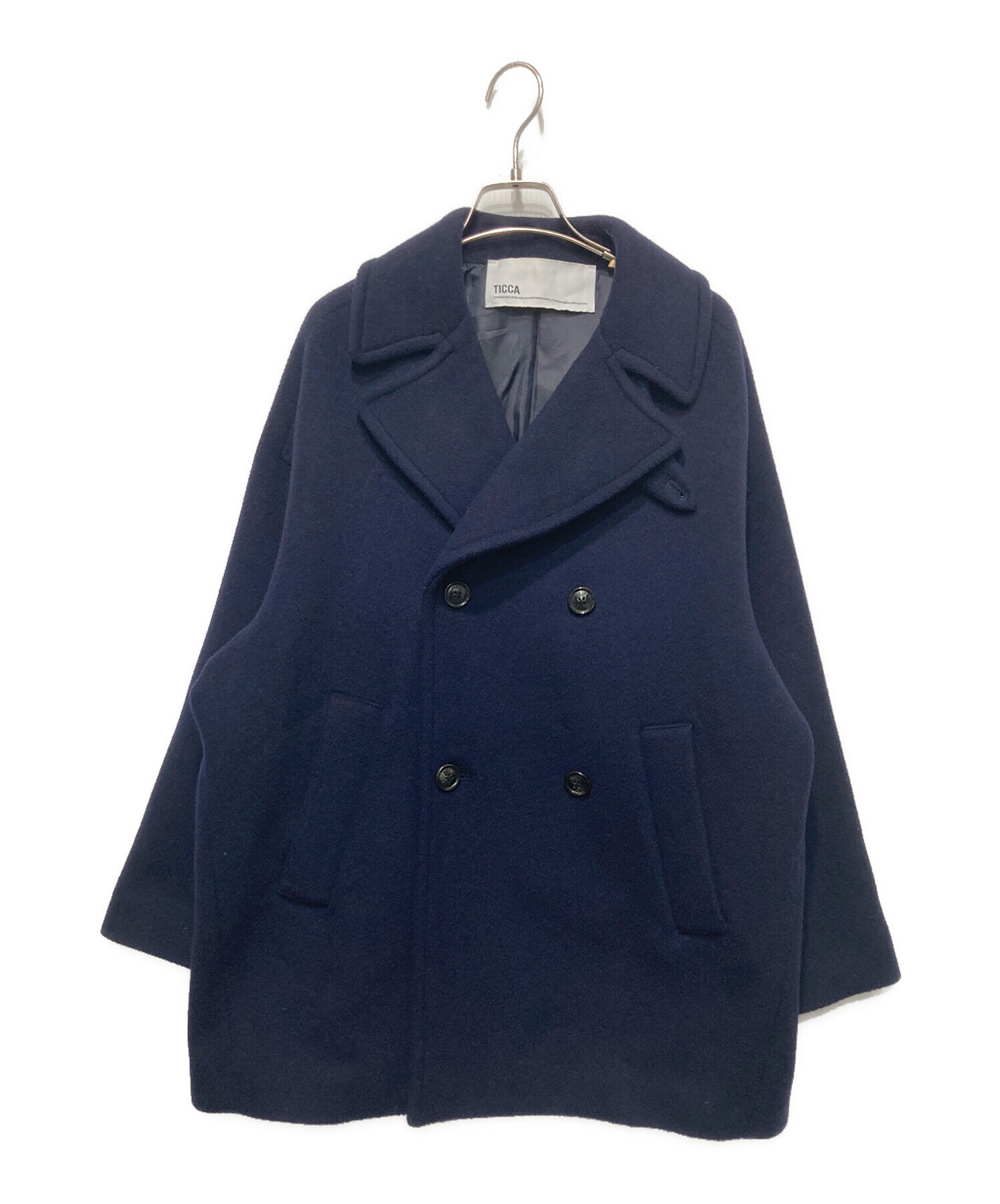 中古・古着通販】ticca (ティッカ) Pコート ネイビー サイズ:FREE