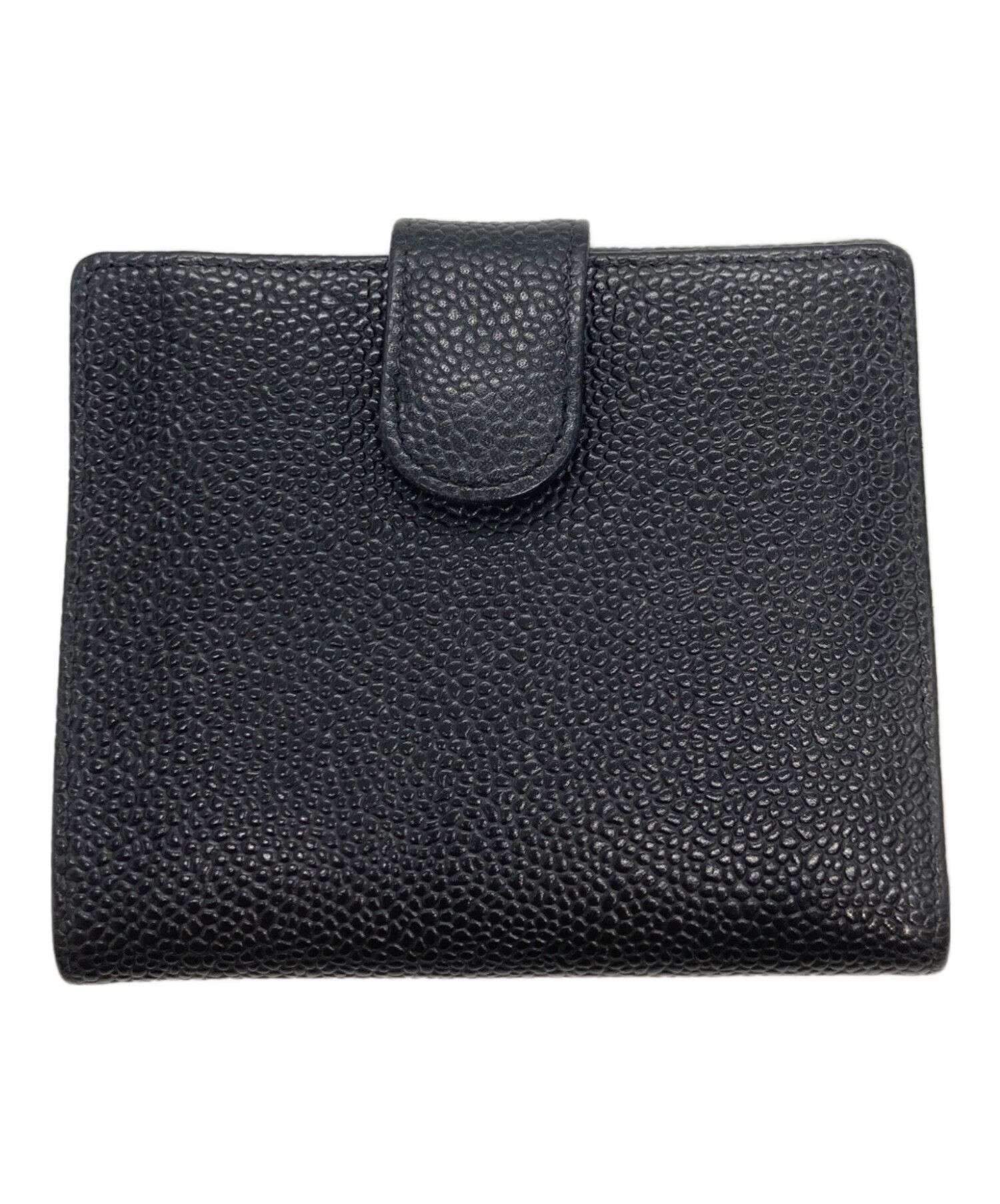 中古・古着通販】CHANEL (シャネル) ココマークキャビアスキン3つ折り 