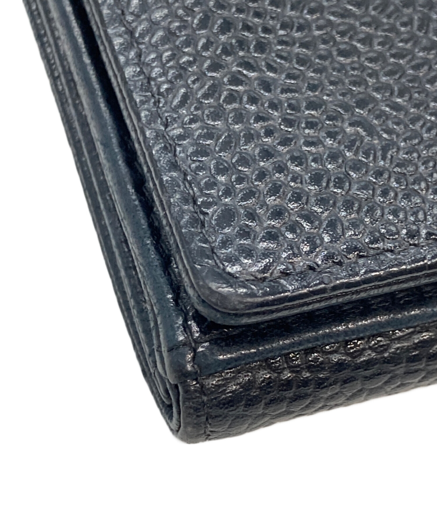 中古・古着通販】CHANEL (シャネル) ココマークキャビアスキン3つ折り 