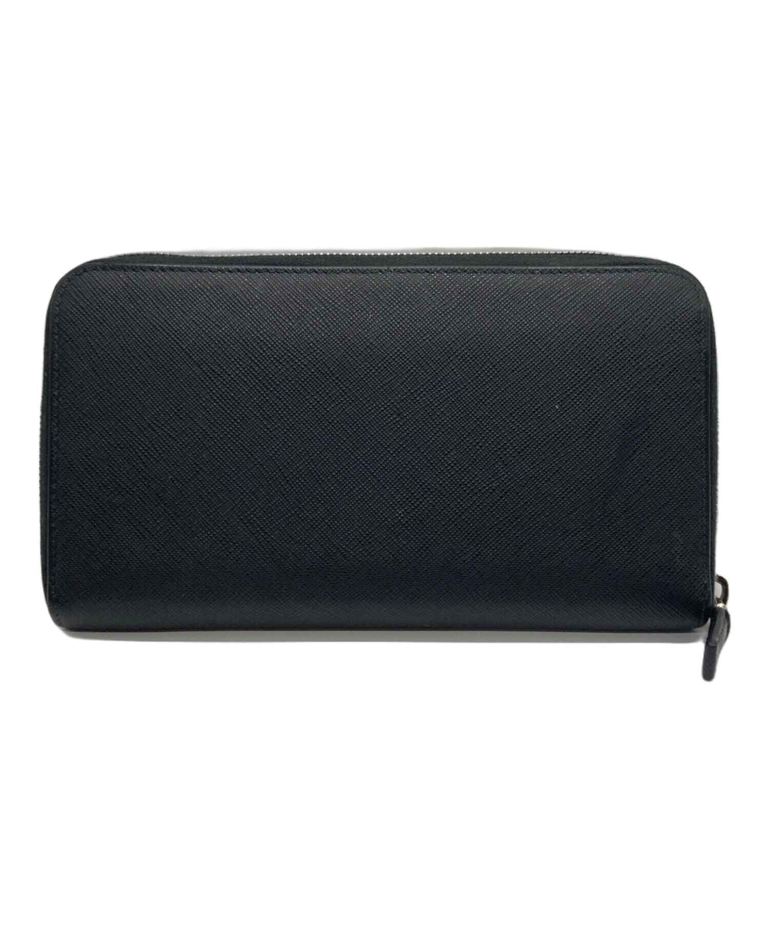 中古・古着通販】PRADA (プラダ) ラウンドファスナー財布 ブラック