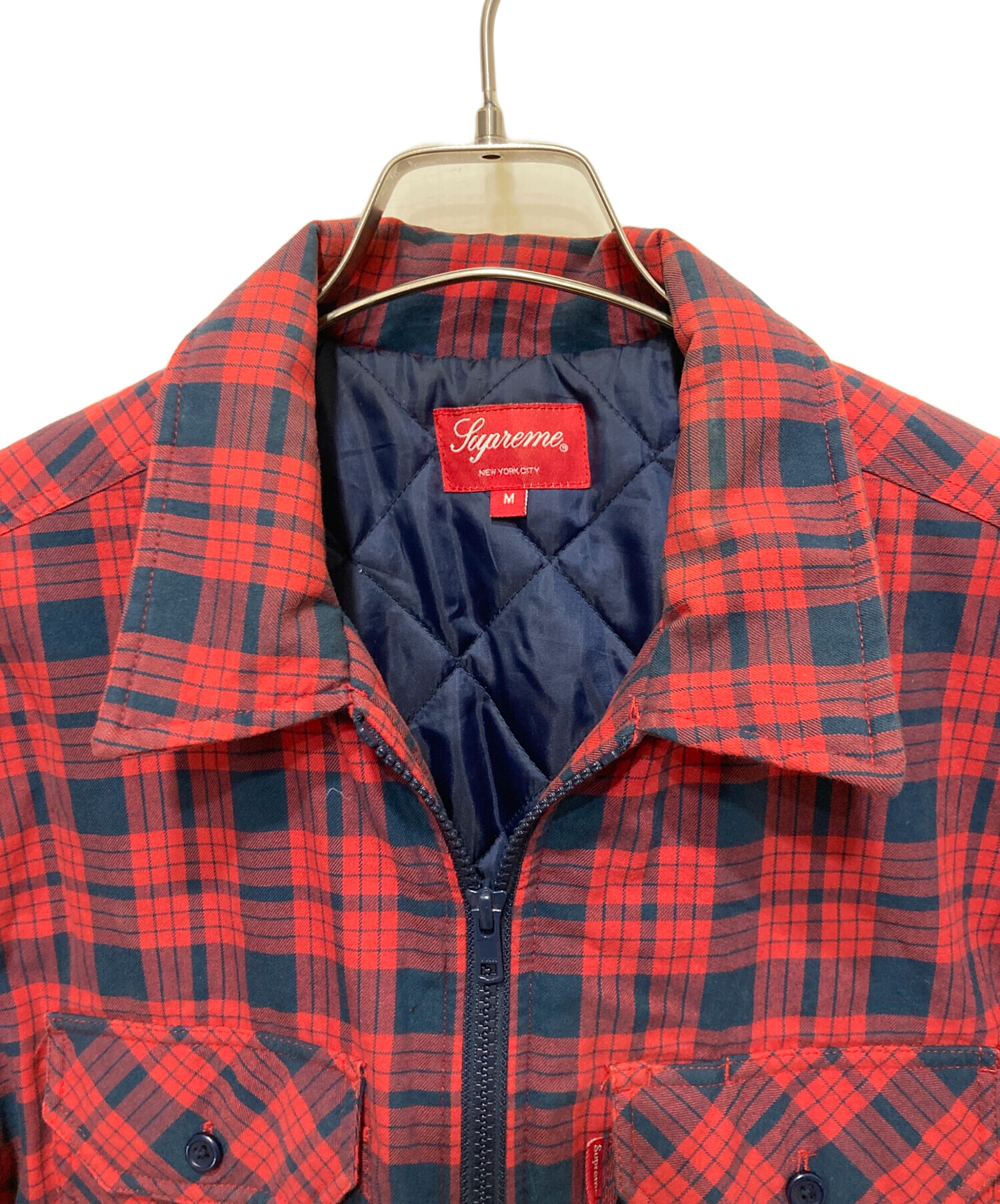 中古・古着通販】SUPREME (シュプリーム) キルテッドジップフランネル 