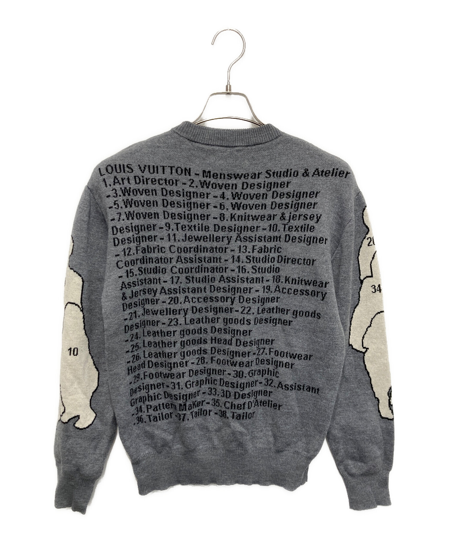 LOUIS VUITTON グレー クルーネックセーター 中古・古着通販】LOUIS