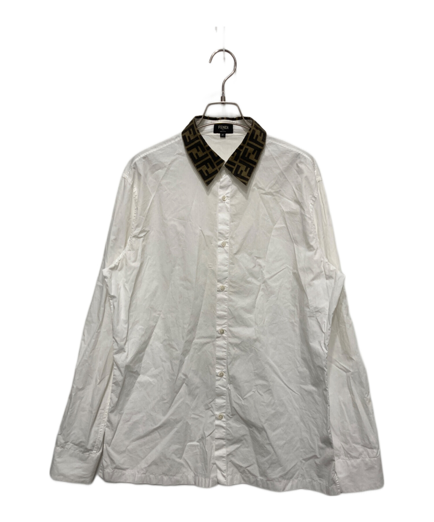 中古・古着通販】FENDI (フェンディ) 襟ズッカブロードシャツ ホワイト