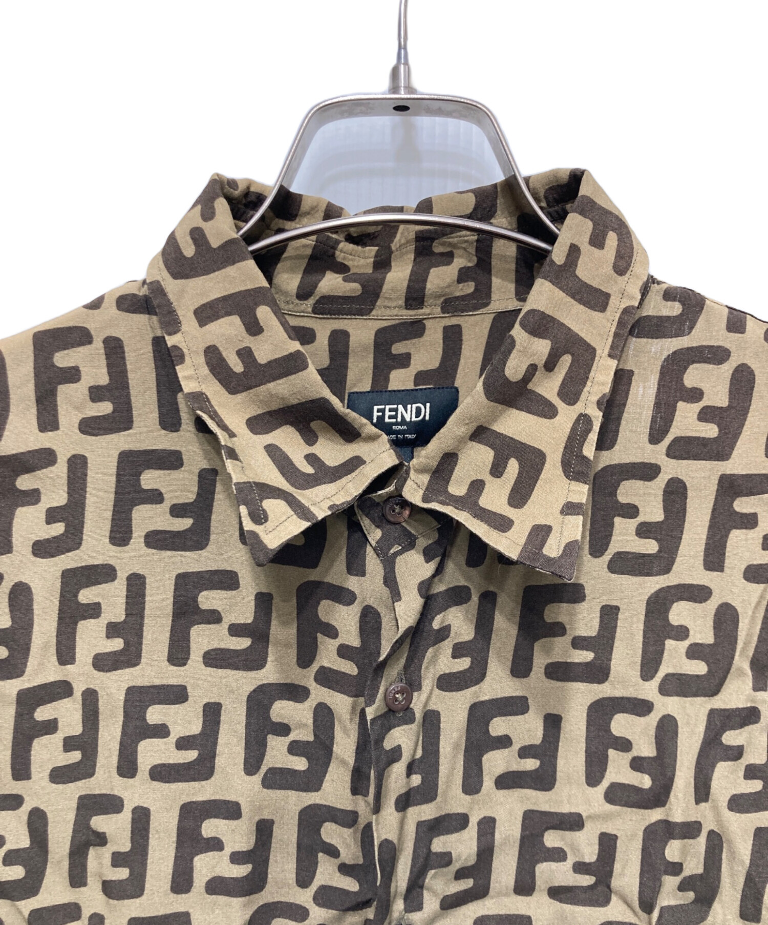 中古・古着通販】FENDI (フェンディ) ズッカFFロゴ総柄 S/Sシャツ
