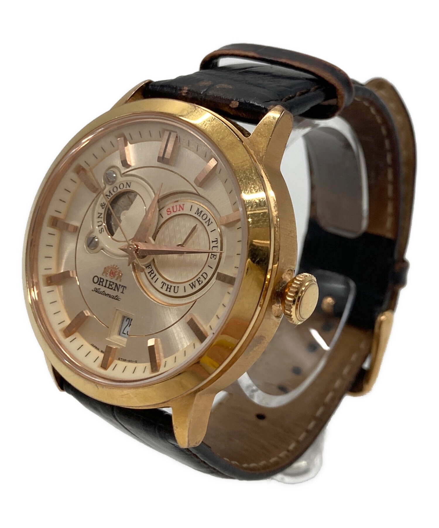 ORIENT 自動巻き サン＆ムーン メンズ腕時計（中古） ORIENT（オリエント） クラシック SUN&MOON サン&ムーン RN-AK0004L