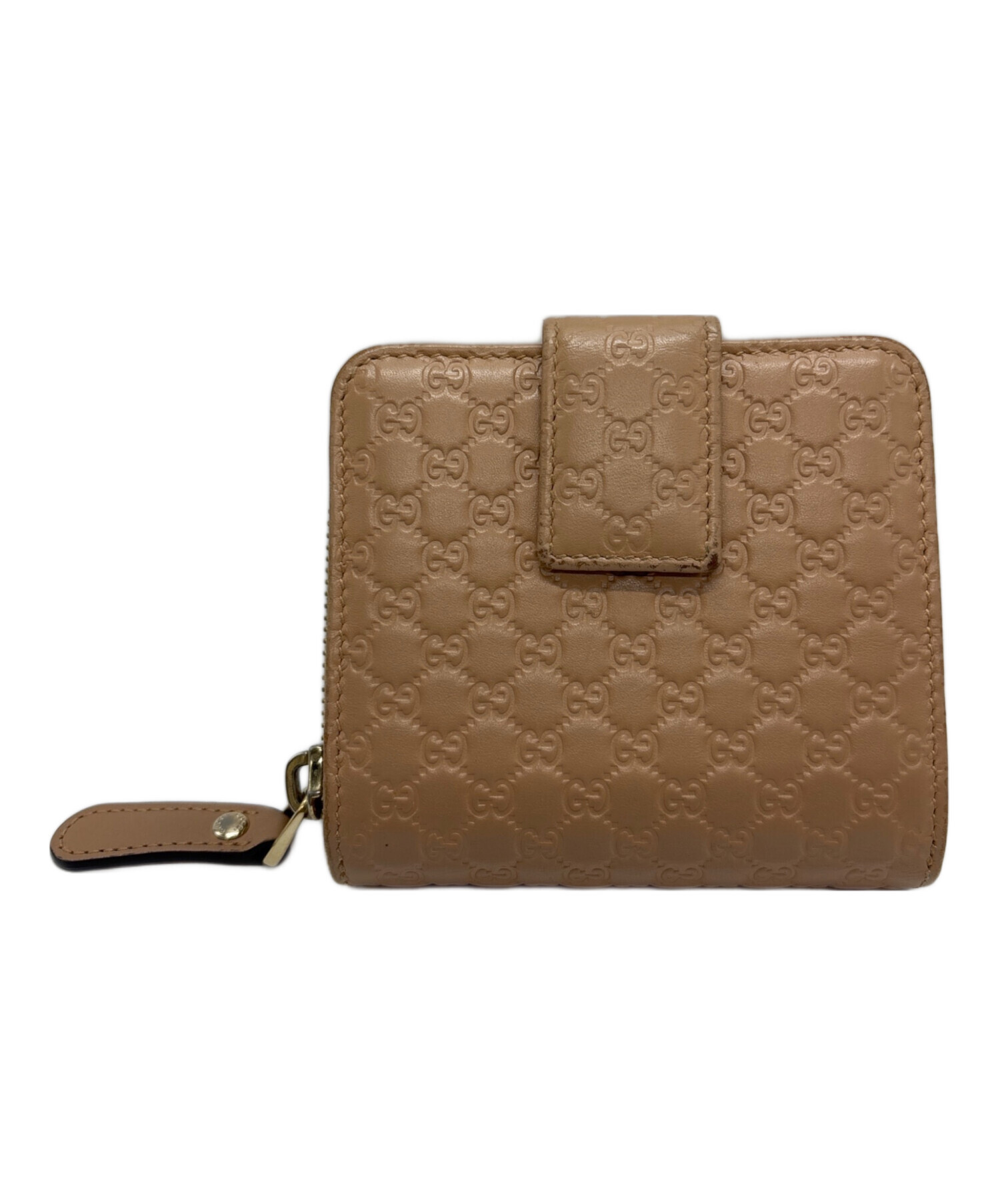 中古・古着通販】GUCCI (グッチ) 2つ折り財布 ベージュ｜ブランド