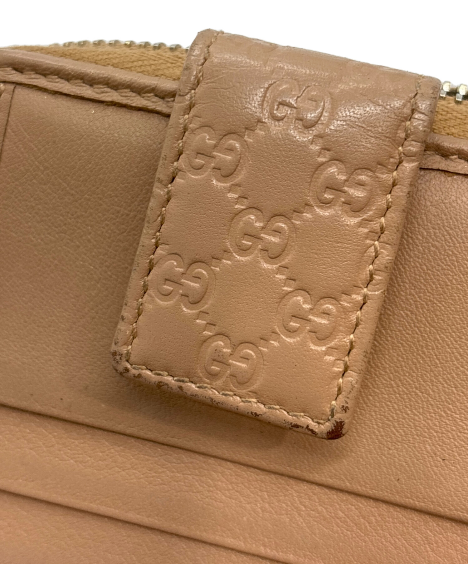 中古・古着通販】GUCCI (グッチ) 2つ折り財布 ベージュ｜ブランド