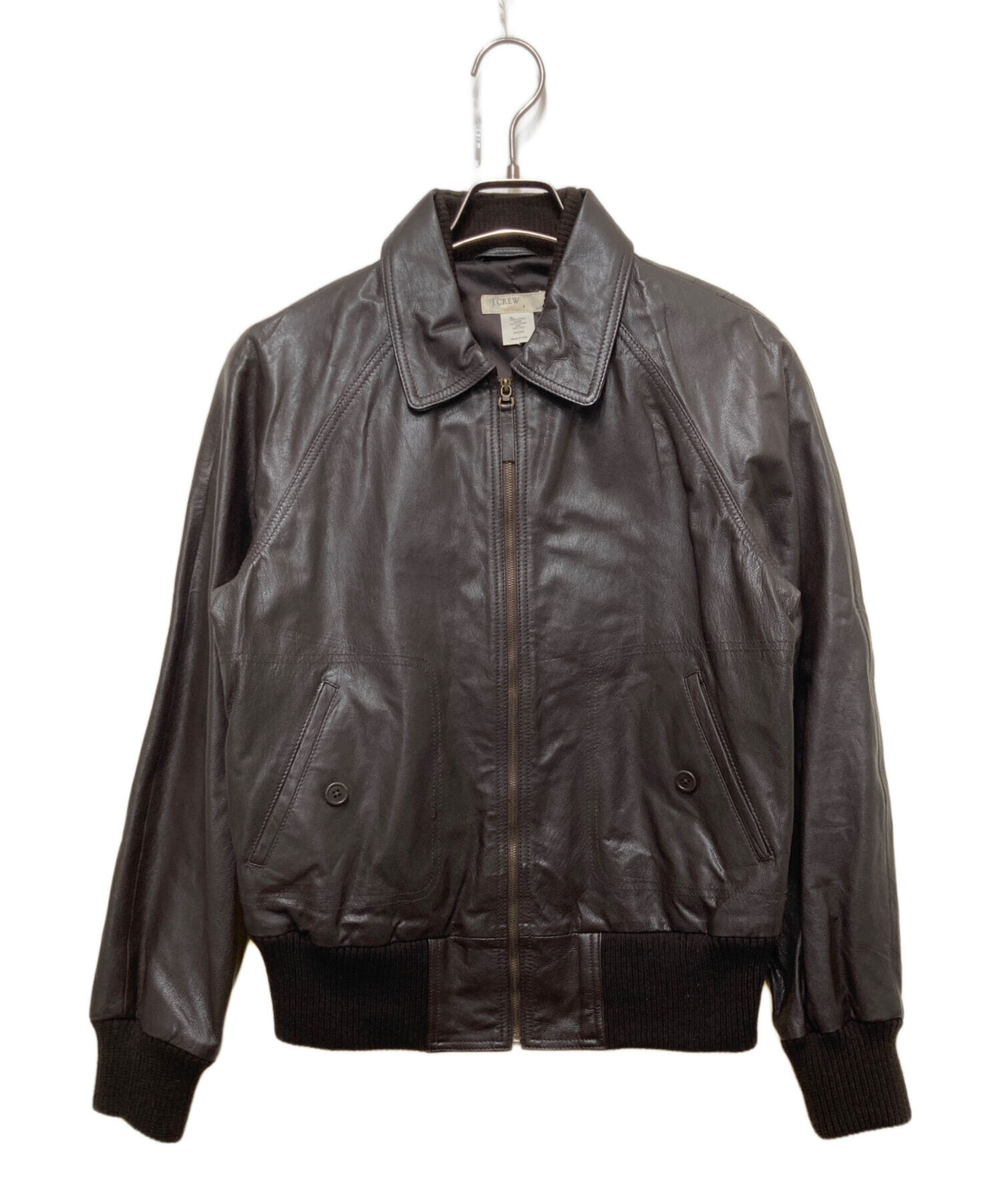 中古・古着通販】J.CREW (ジェイクルー) レザージャケット ブラウン