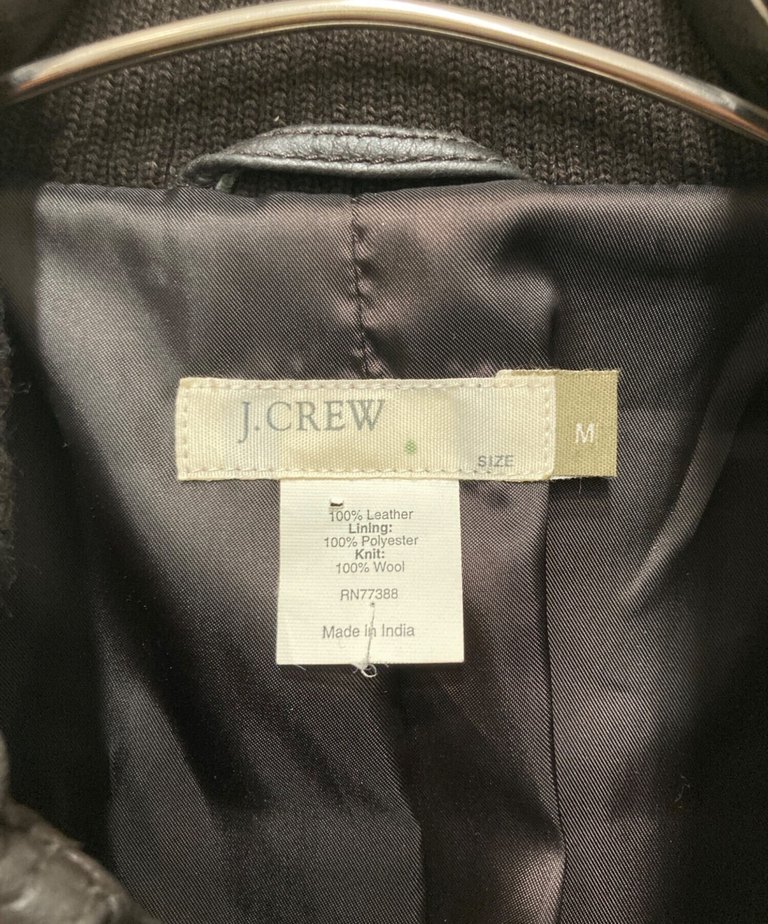 中古・古着通販】J.CREW (ジェイクルー) レザージャケット ブラウン