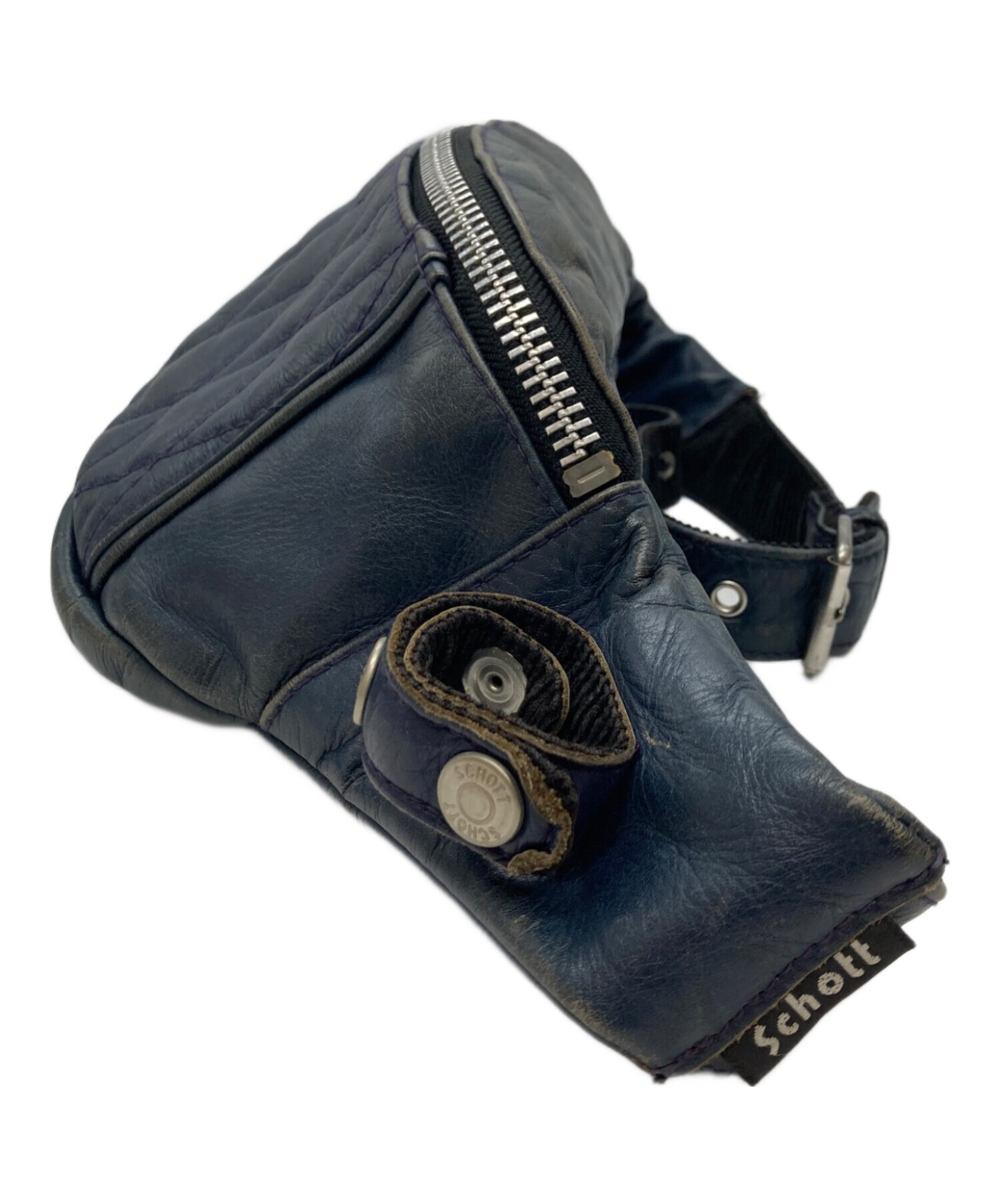 Schott ショット　ボディバッグ　パデッド　レザー　ネイビー Schott N.Y.C（ショット） ボディバッグ Schott パデッド ( Padded