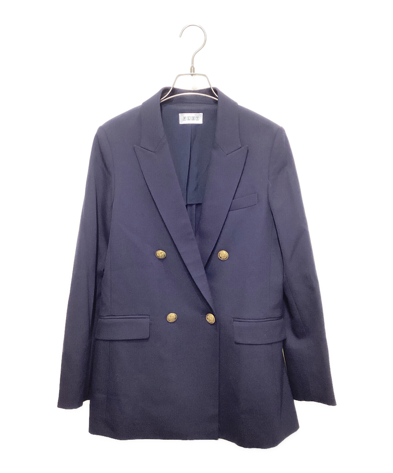 中古・古着通販】PLST (プラステ) ダブルブレストジャケット ネイビー