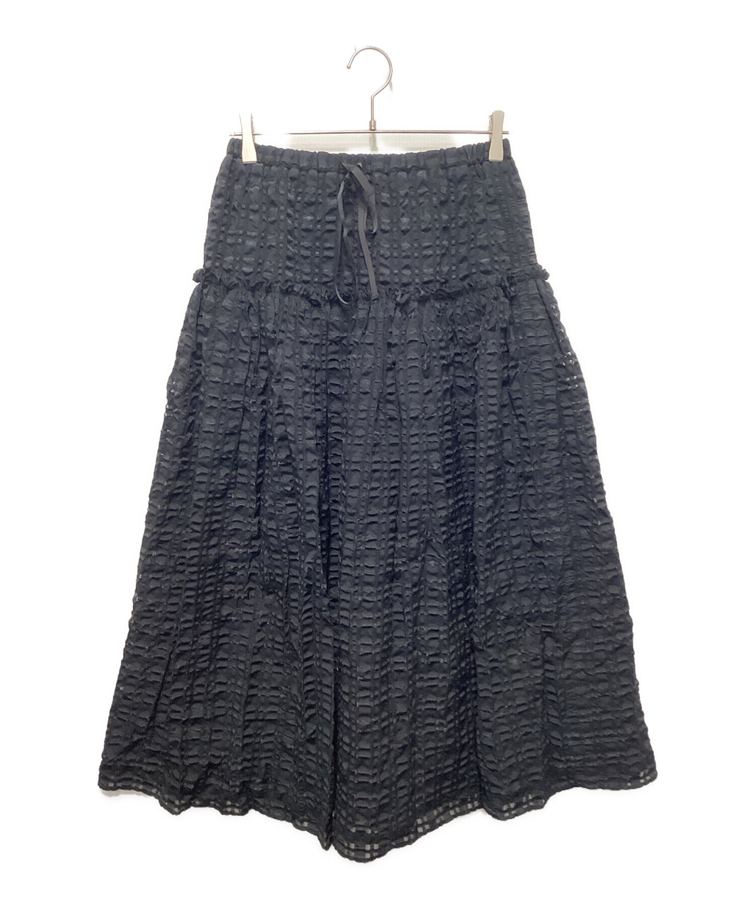 中古・古着通販】cygne (シーニュ) SWANジャガードスカート ブラック