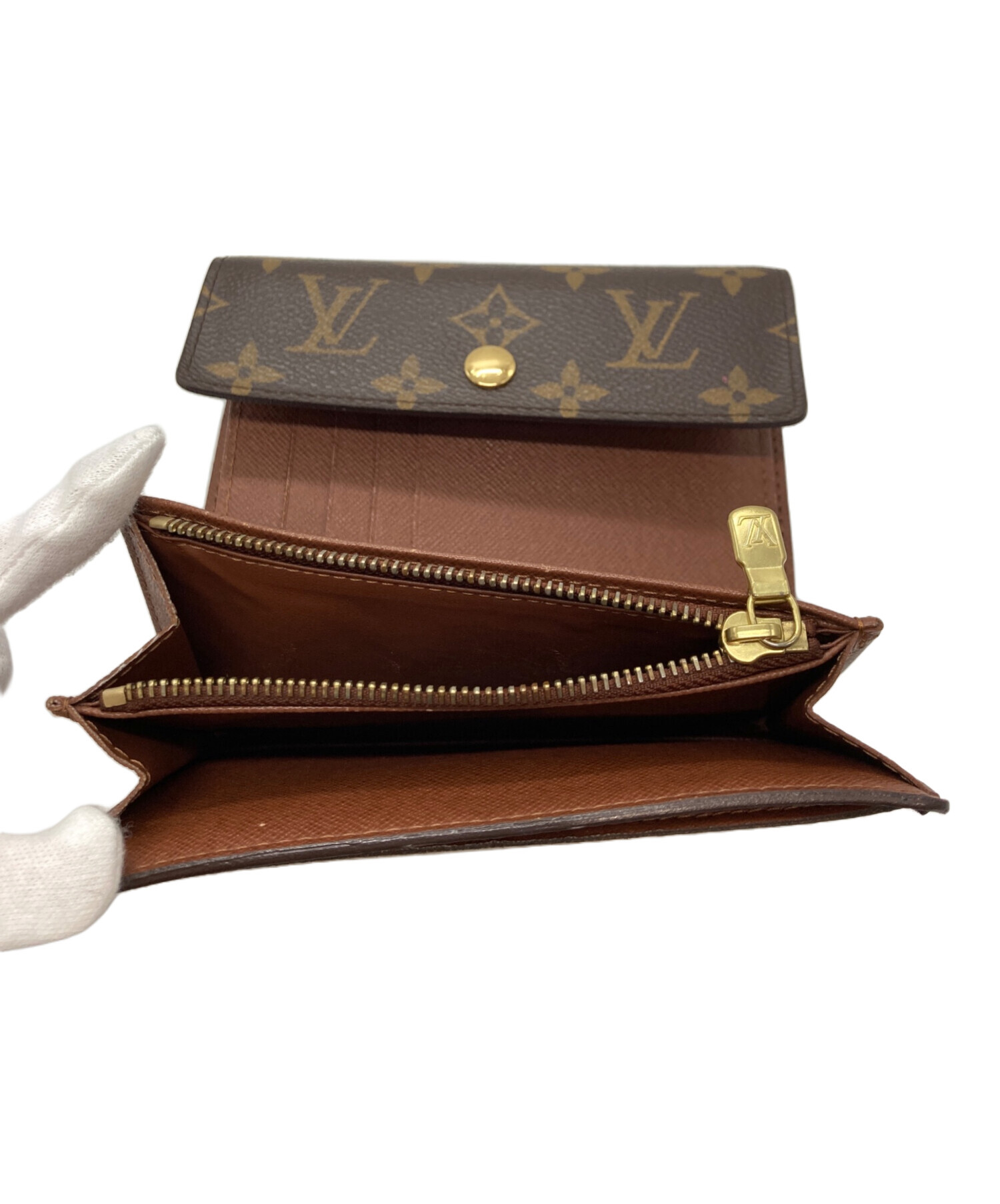 中古・古着通販】LOUIS VUITTON (ルイ ヴィトン) 3つ折り財布 ブラウン