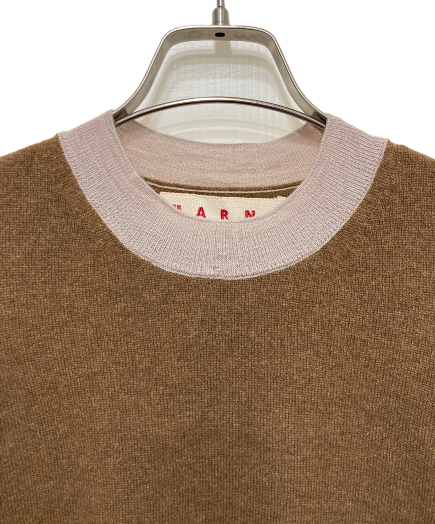 中古・古着通販】MARNI (マルニ) カシミヤ リブ切替 クルーネック 
