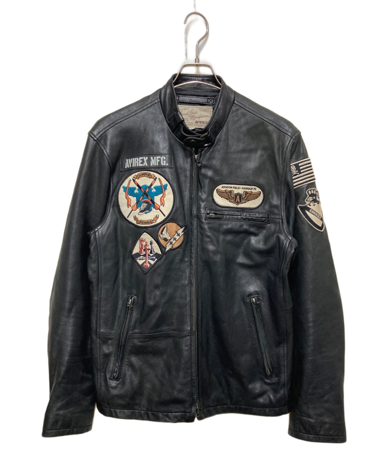 中古・古着通販】AVIREX (アヴィレックス) ラムスキン パッチド