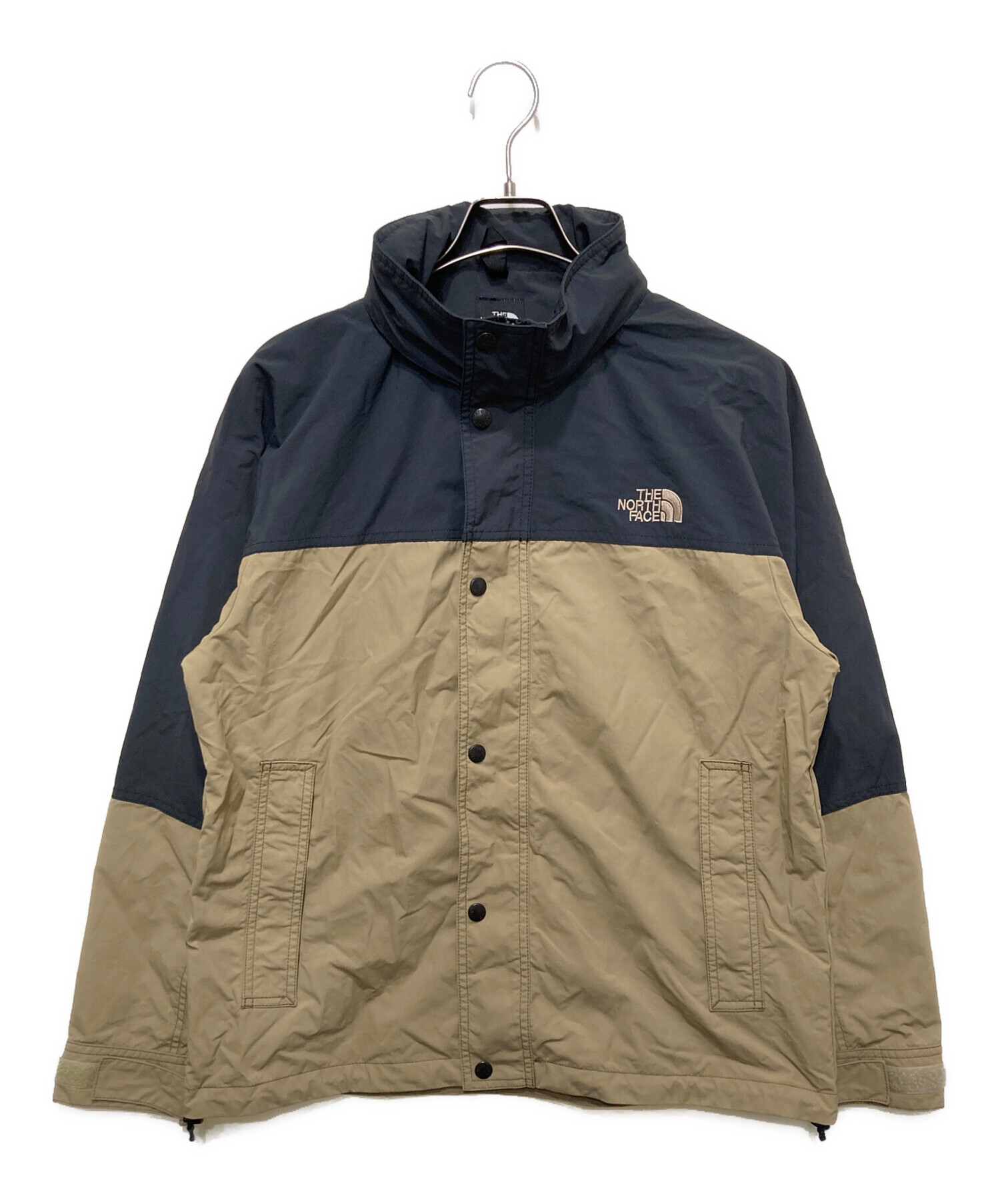 THE NORTH FACE ウィンドブレーカー ベージュ/ネイビー 中古・古着通販】THE NORTH FACE (ザ ノース フェイス) ハイドレナ