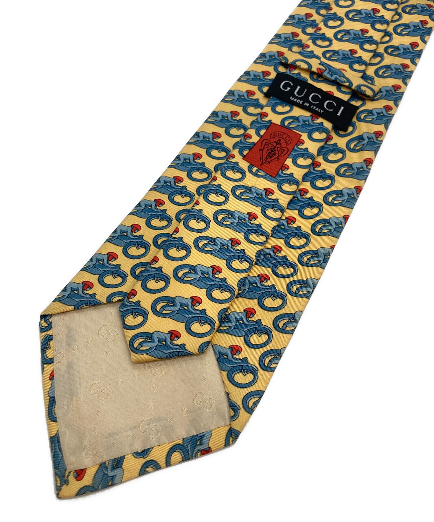 中古・古着通販】GUCCI (グッチ) シルクネクタイ イエロー サイズ:表記