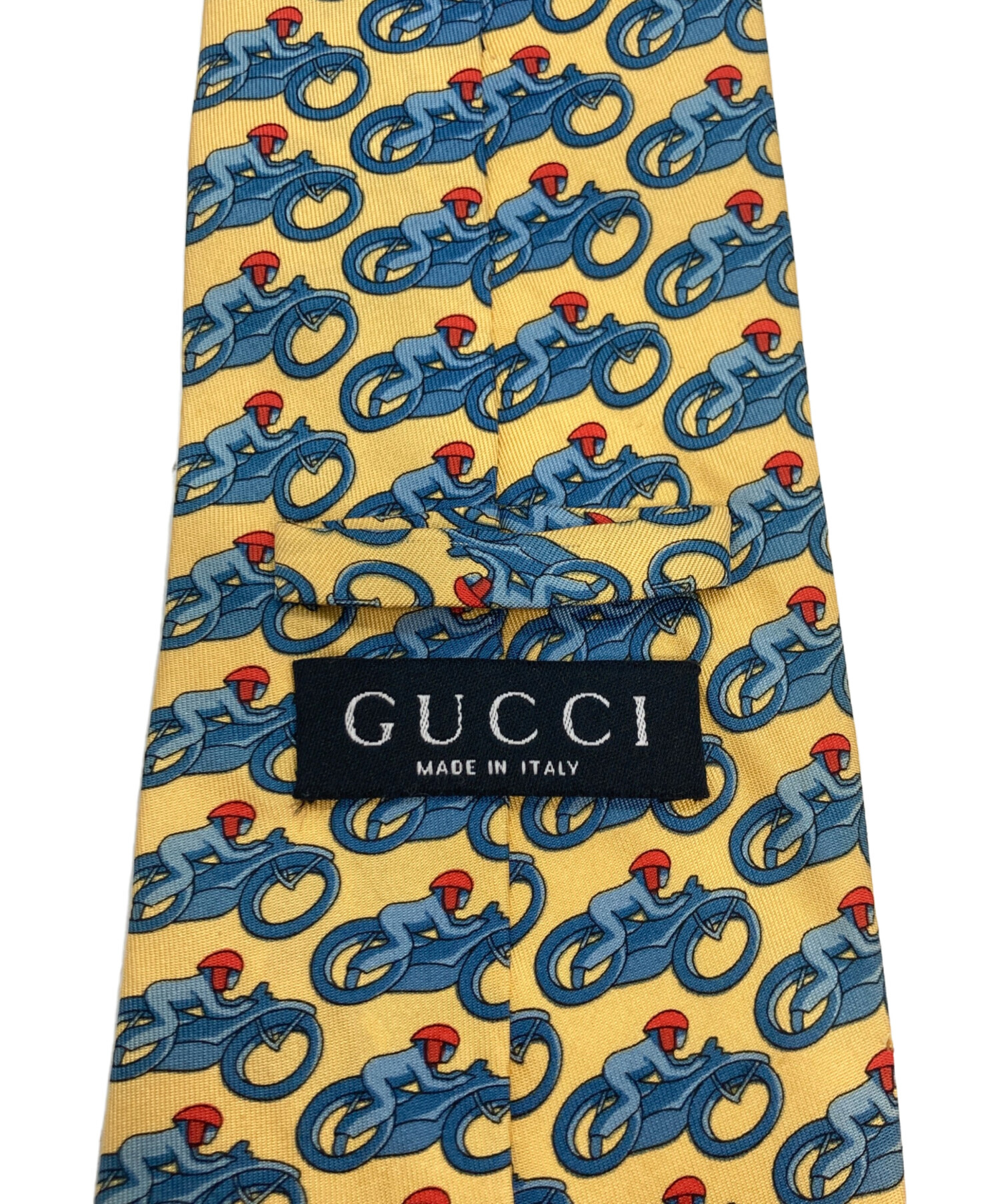 中古・古着通販】GUCCI (グッチ) シルクネクタイ イエロー サイズ:表記