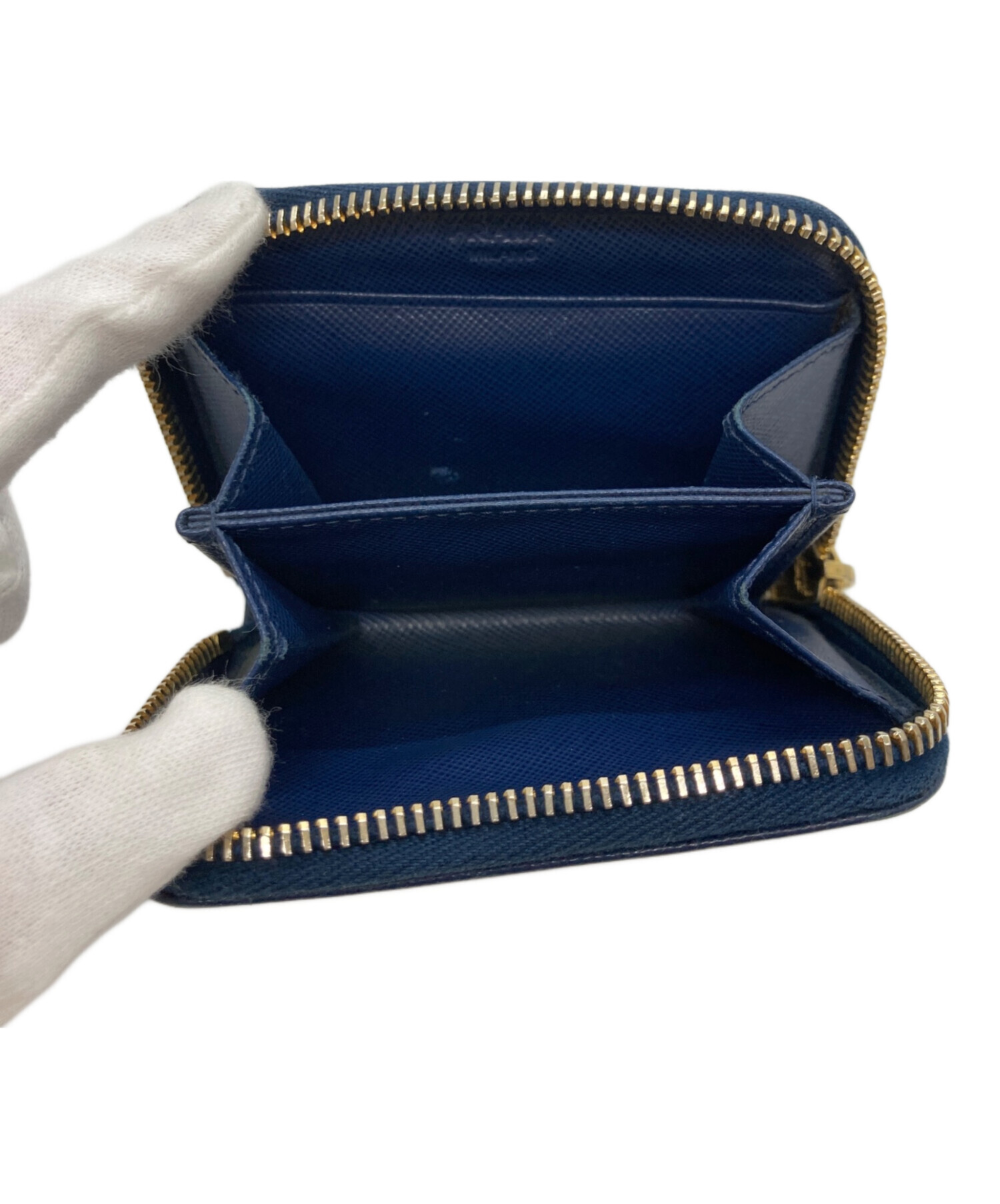 中古・古着通販】PRADA (プラダ) ラウンドコインケース ブルー 