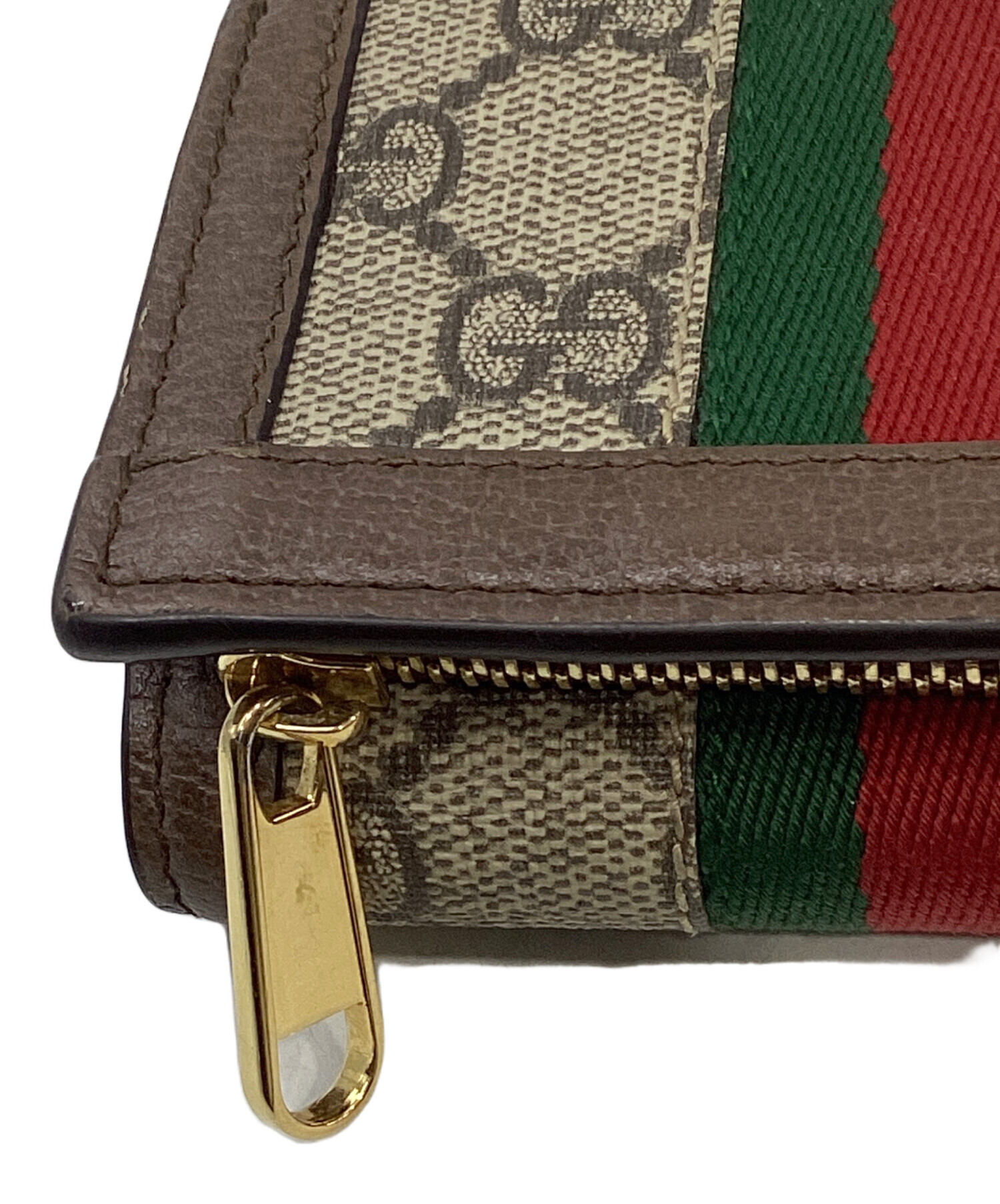 中古・古着通販】GUCCI (グッチ) 3つ折り財布 ブラウン｜ブランド 