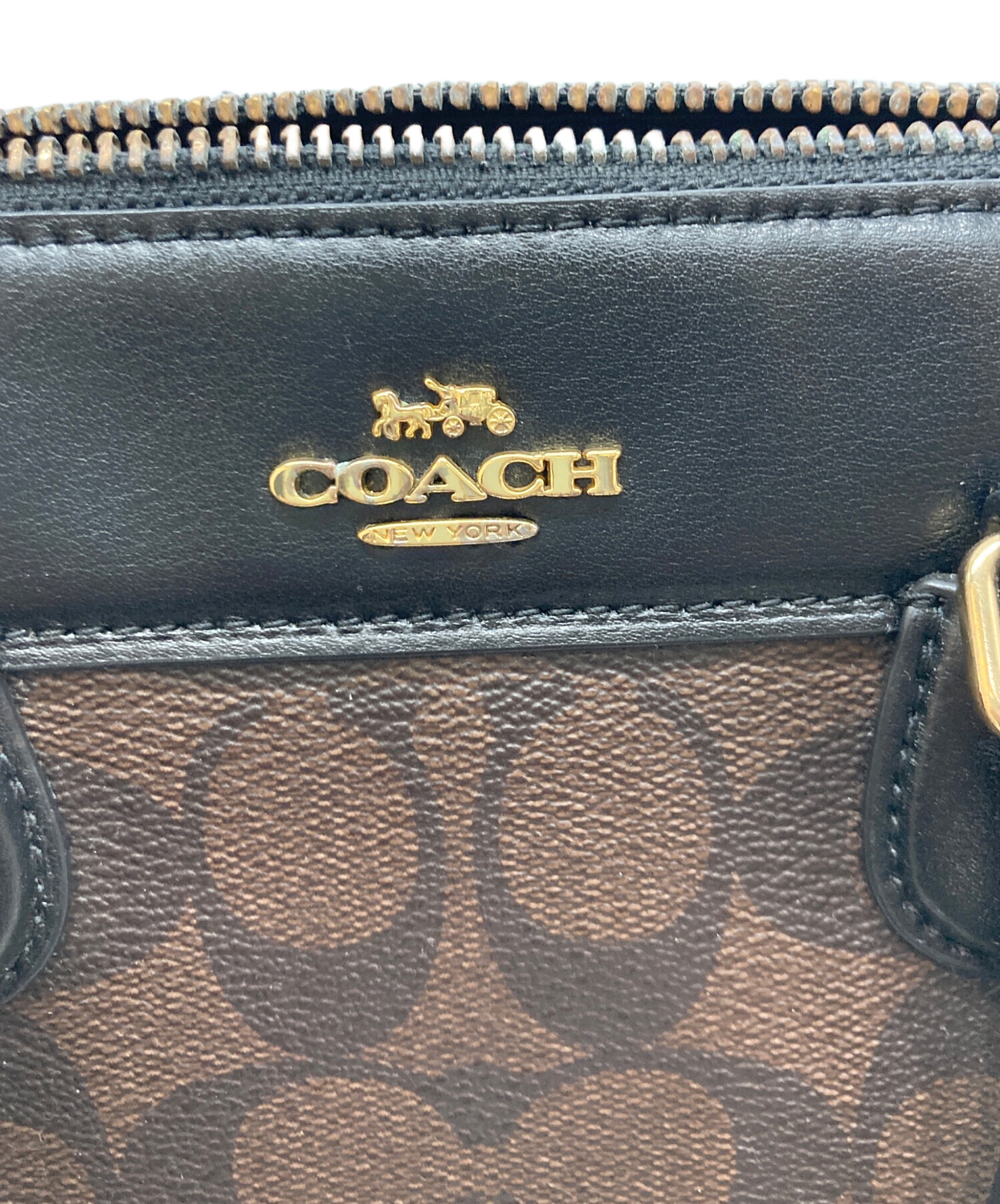 中古・古着通販】COACH (コーチ) 2WAYミニボストンバッグ ブラウン