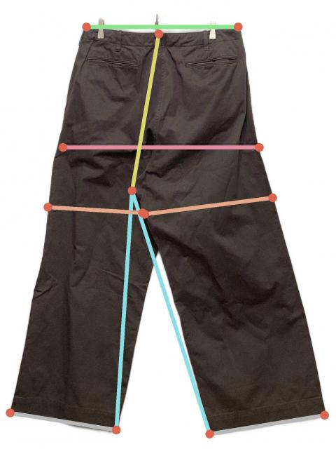 中古・古着通販】BEAMS (ビームス) 1940'sディテール ワイドチノパンツ