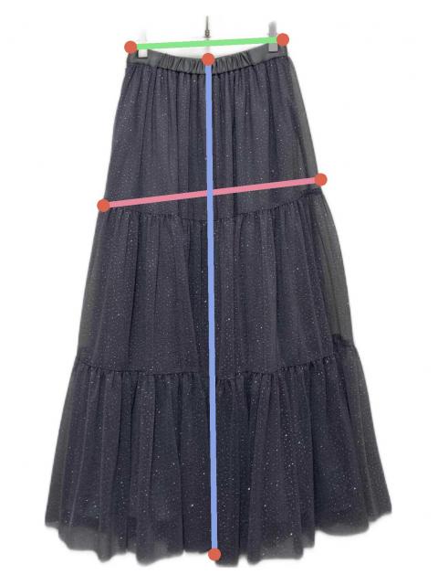 中古・古着通販】polaura (ポロ―ラ) ラメチュールティアードスカート