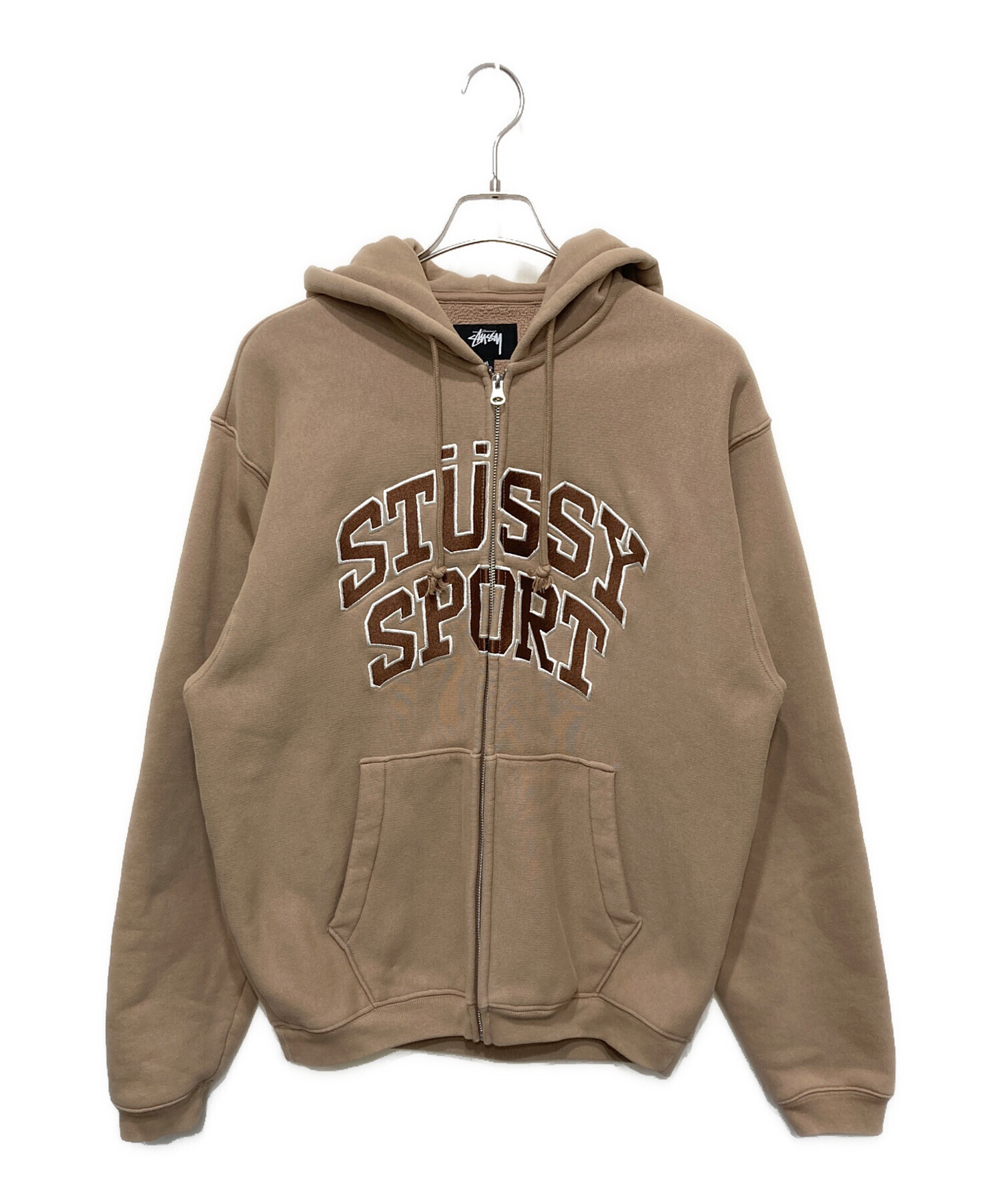 中古・古着通販】stussy (ステューシー) ロゴジップフーディ ベージュ