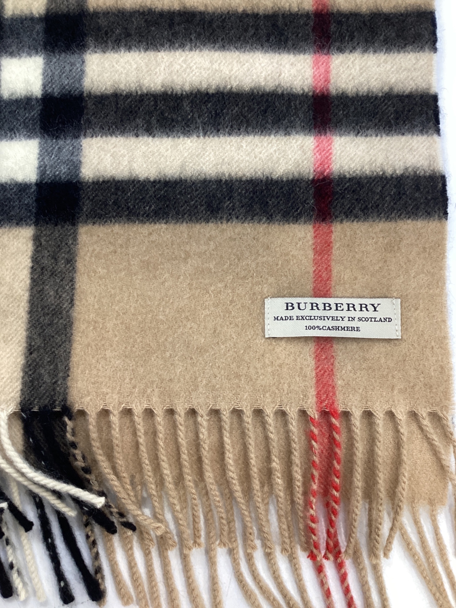 【Burberrys】マフラー 新品 未開封 タグ付き　ベージュ BURBERRY] Burberry バーバリー マフラー カシミヤ ベージュ系