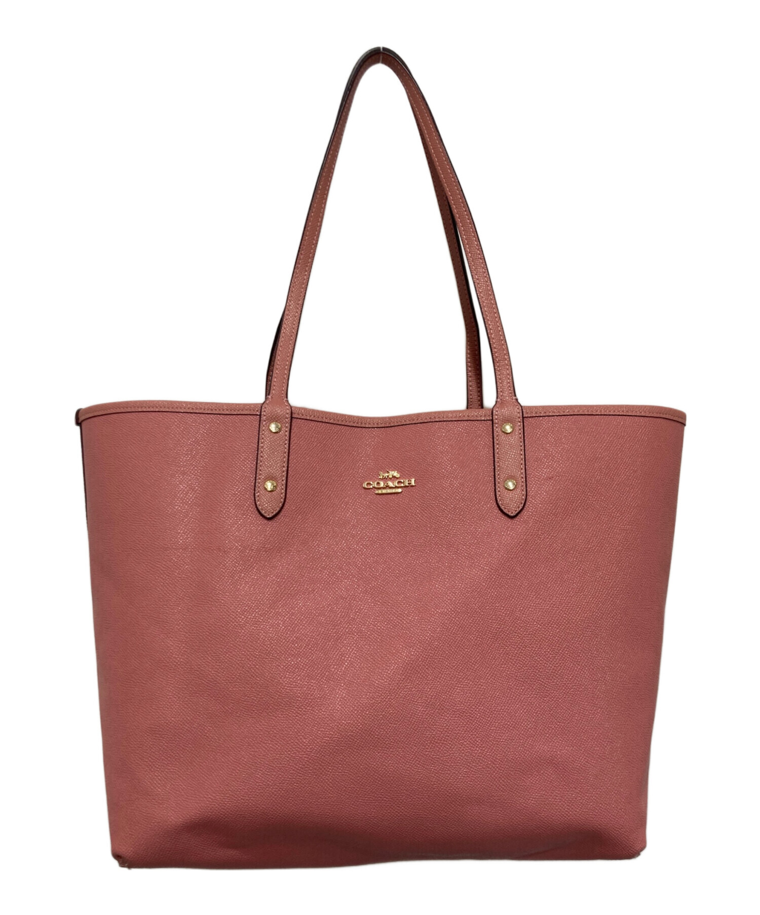 中古・古着通販】COACH (コーチ) リバーシブルトートバッグ ピンク 
