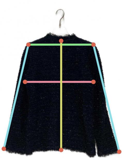 中古・古着通販】Rene (ルネ) ツイードジャケット ブラック サイズ:36