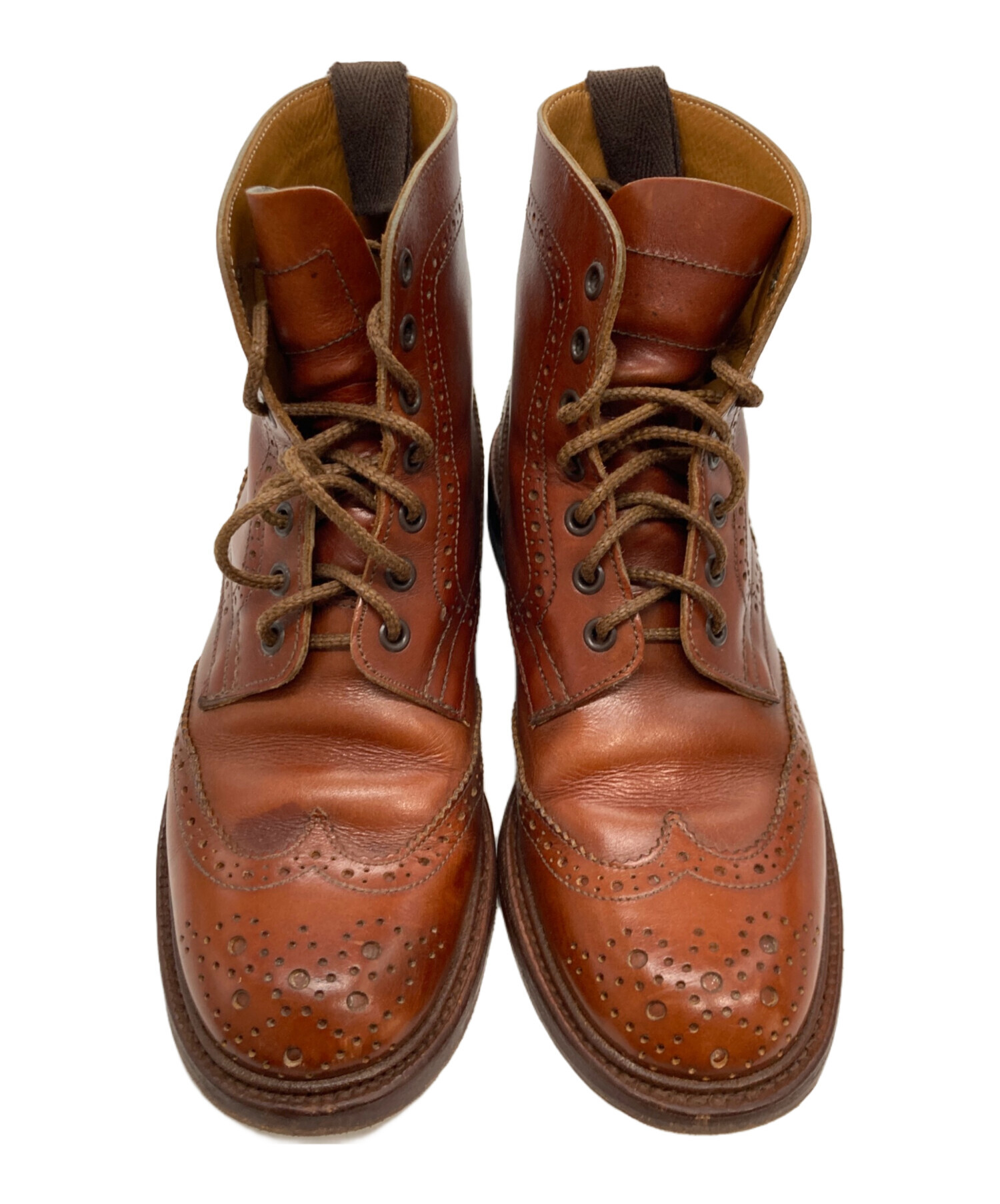 ハルプ ウイングチップ カントリーブーツ ブラウン 本革 27cm Y1529 中古・古着通販】Tricker's (トリッカーズ) ウィングチップカントリー