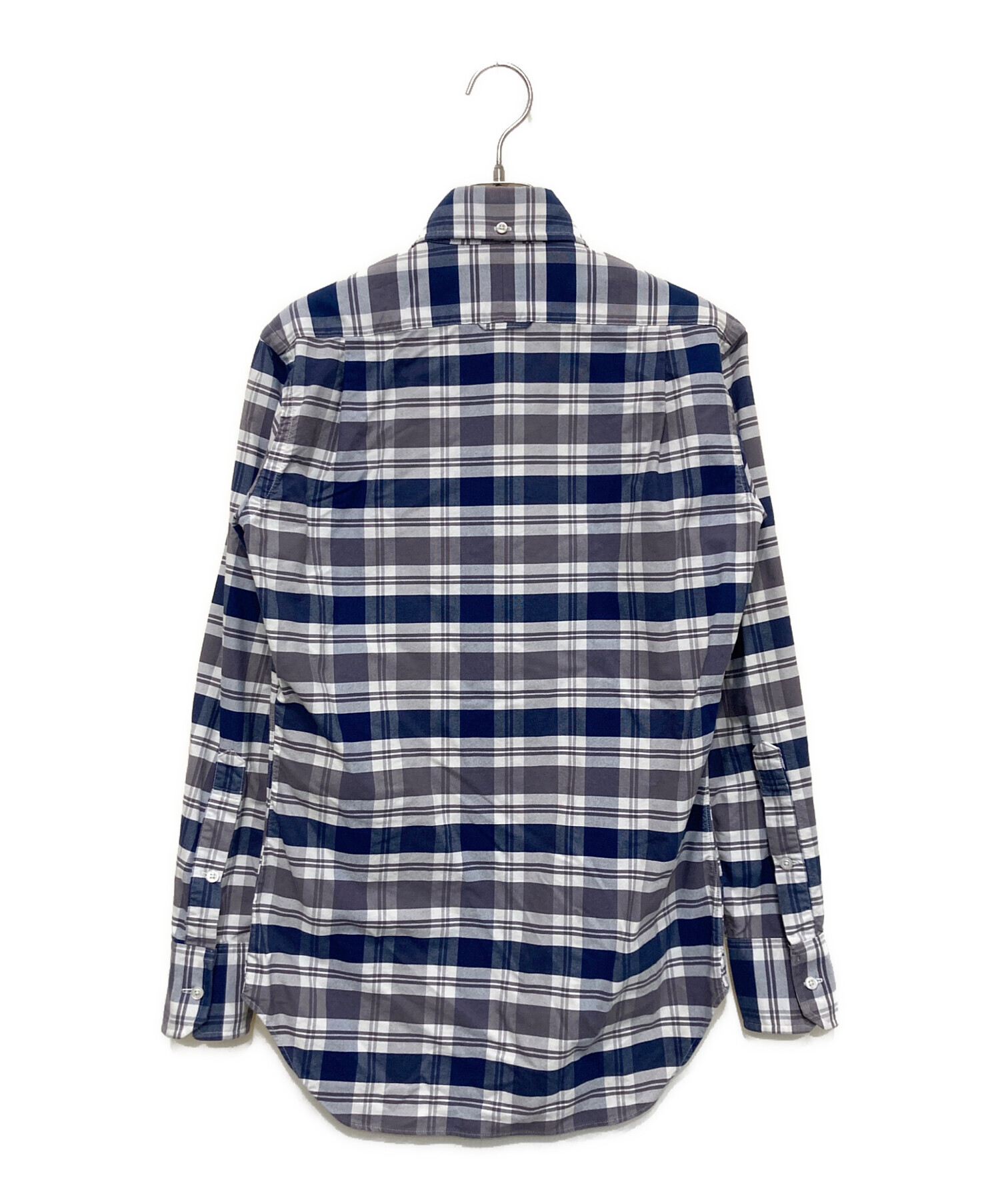 【極美品】THOM BROWNE チェック柄 ボタンダウンシャツ トムブラウン 中古・古着通販】Thom Browne (トムブラウン) ボタンダウンチェック