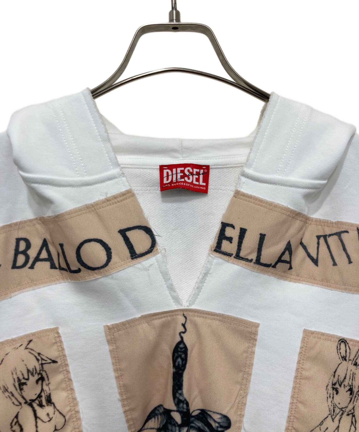 山*也様 レア物【定価7万】DIESELディーゼル「S-MAC-HOOD-M1」 S-MACS-HOOD-OD スウェットパーカーオーバルD｜グレー｜メンズ｜DIESEL