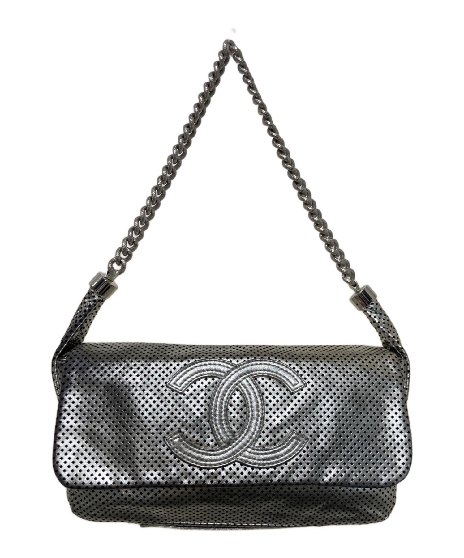 中古・古着通販】CHANEL (シャネル) パンチングチェーンショルダー