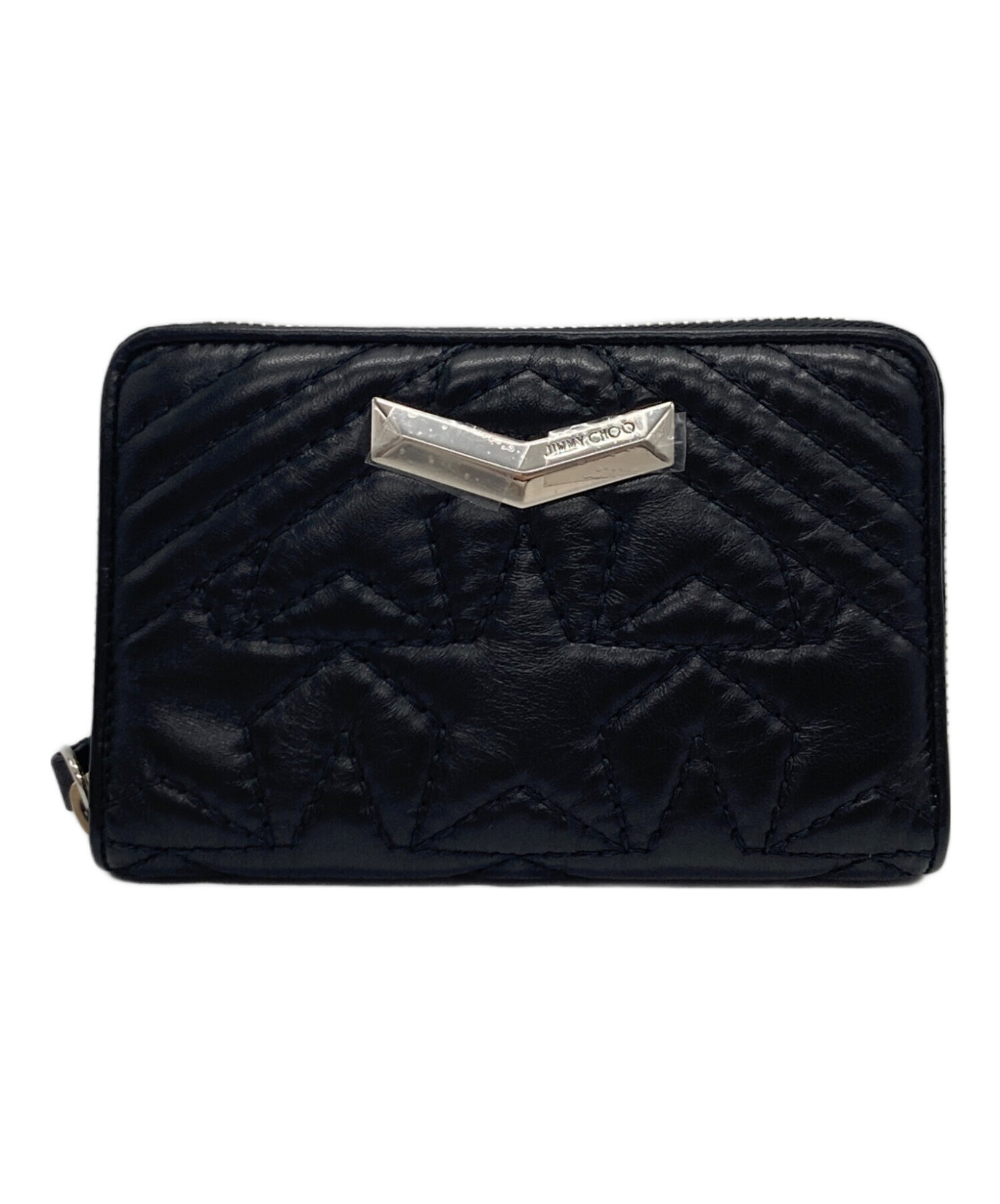 中古  JIMMY CHOO  ジミーチュウ  二つ折り財布  クリスタル 中古・古着通販】JIMMY CHOO (ジミーチュウ) 二つ折り財布 スター刺繍