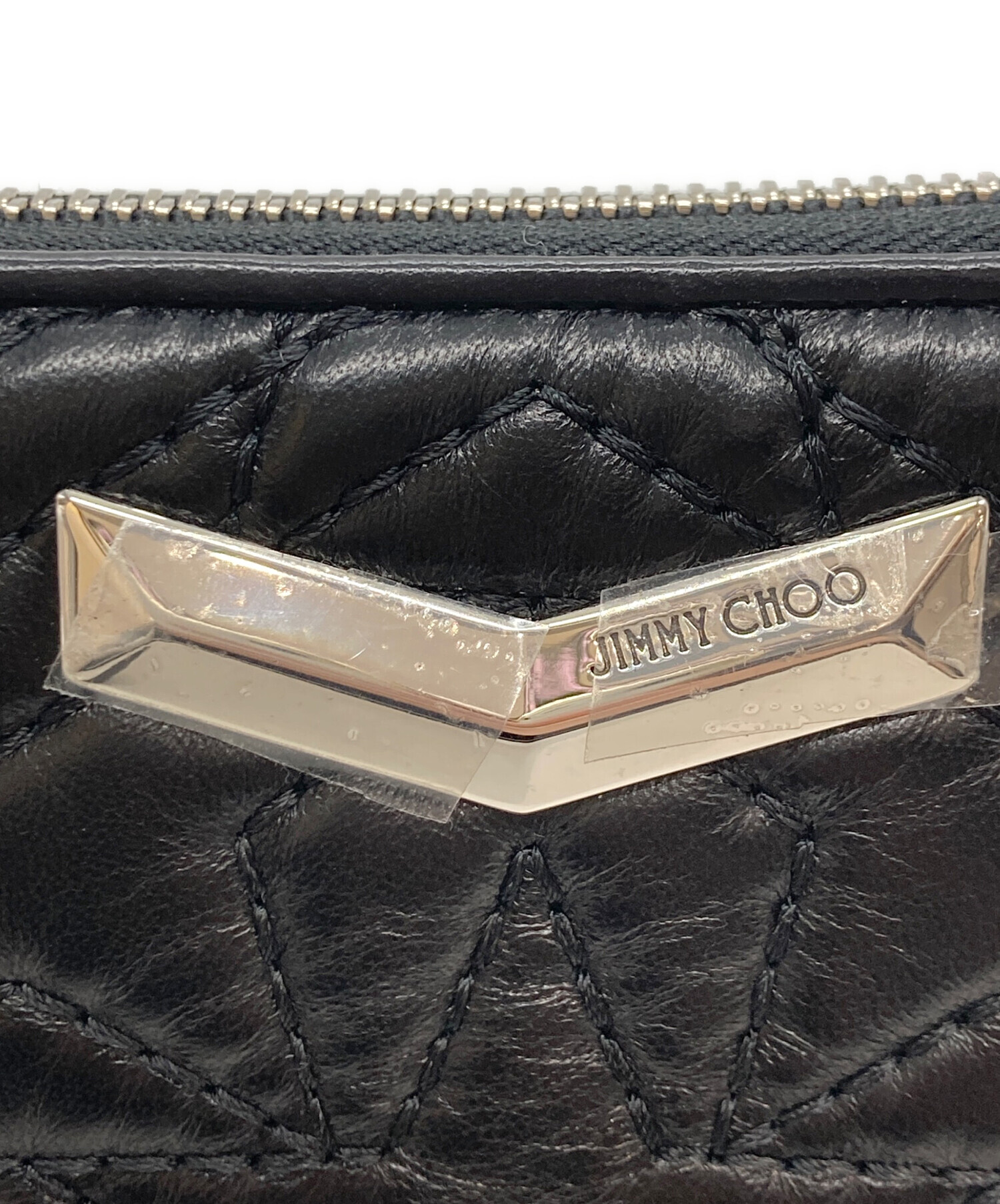 中古  JIMMY CHOO  ジミーチュウ  二つ折り財布  クリスタル 中古・古着通販】JIMMY CHOO (ジミーチュウ) 二つ折り財布 スター刺繍