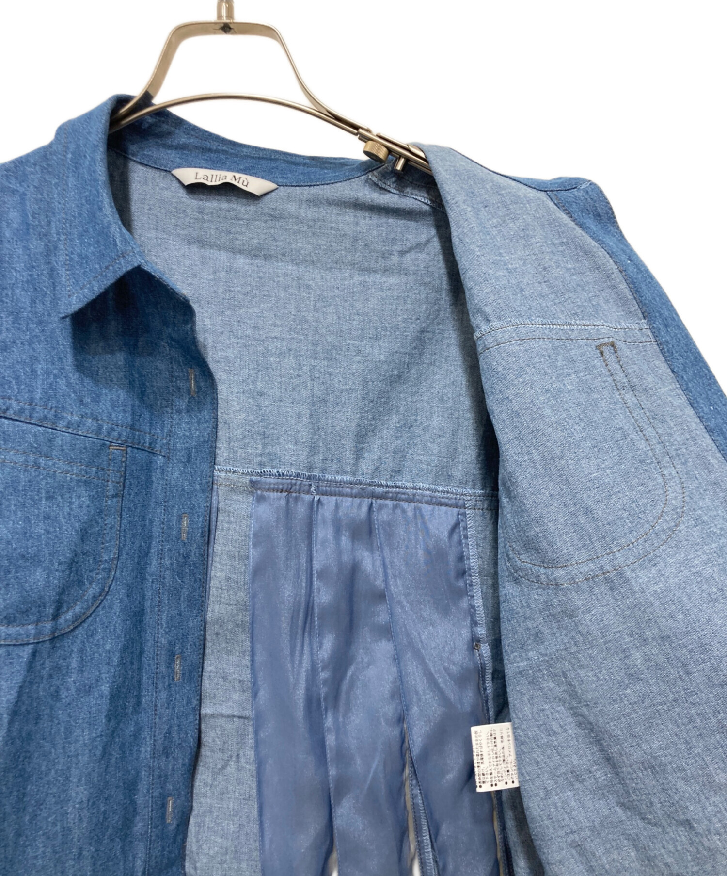 中古・古着通販】Lallia Mu (ラリア ムー) オーガンジープリーツデニム 