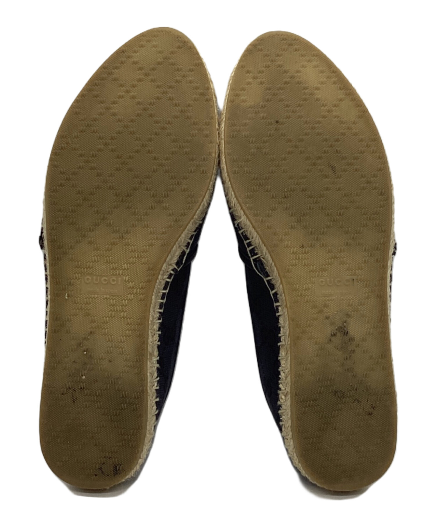 中古・古着通販】GUCCI (グッチ) キャンバス×レザー エスパドリーユ
