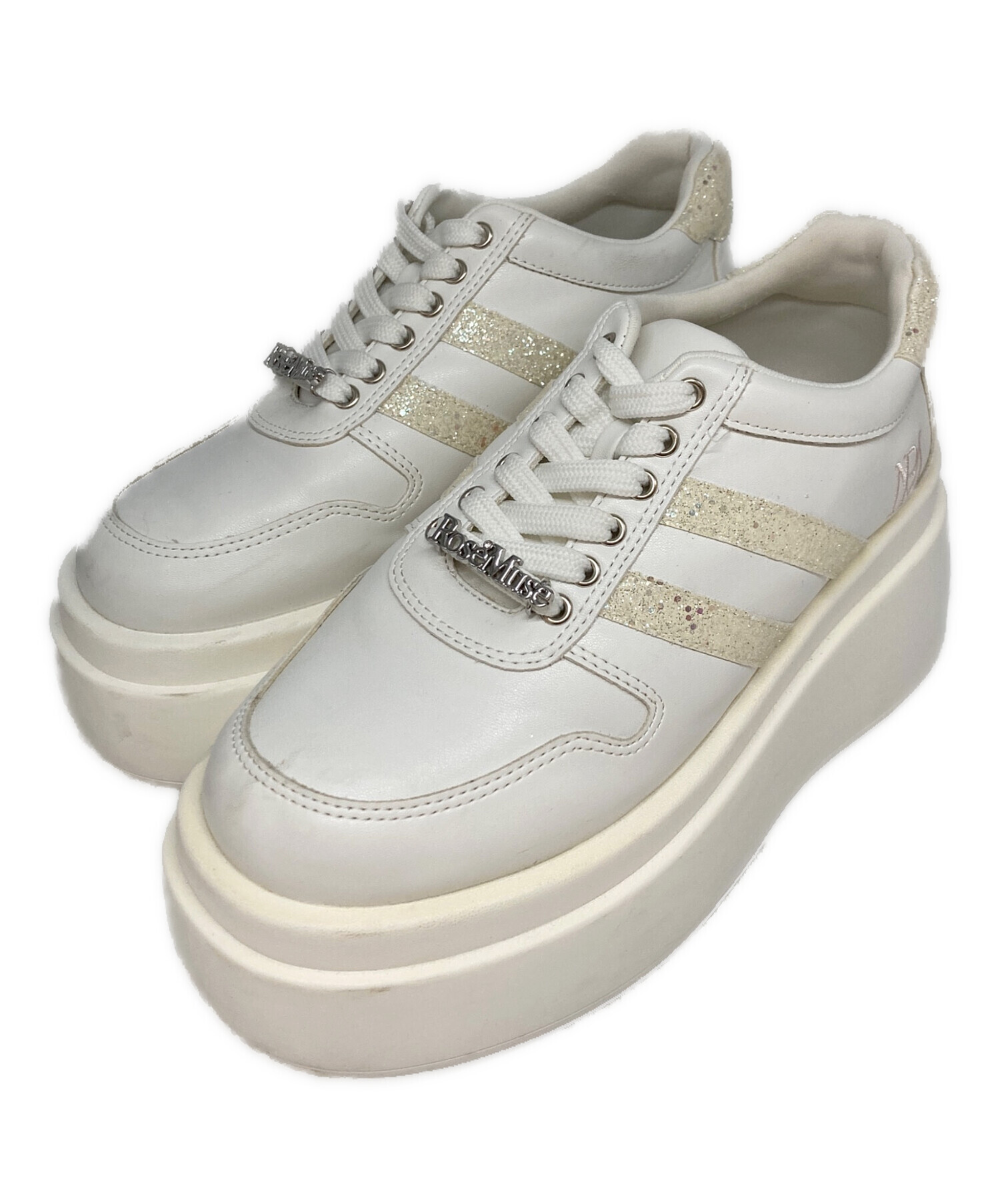 Rosé Muse Glitter point sneakers シルバー M Rosé Muse – BUNNY